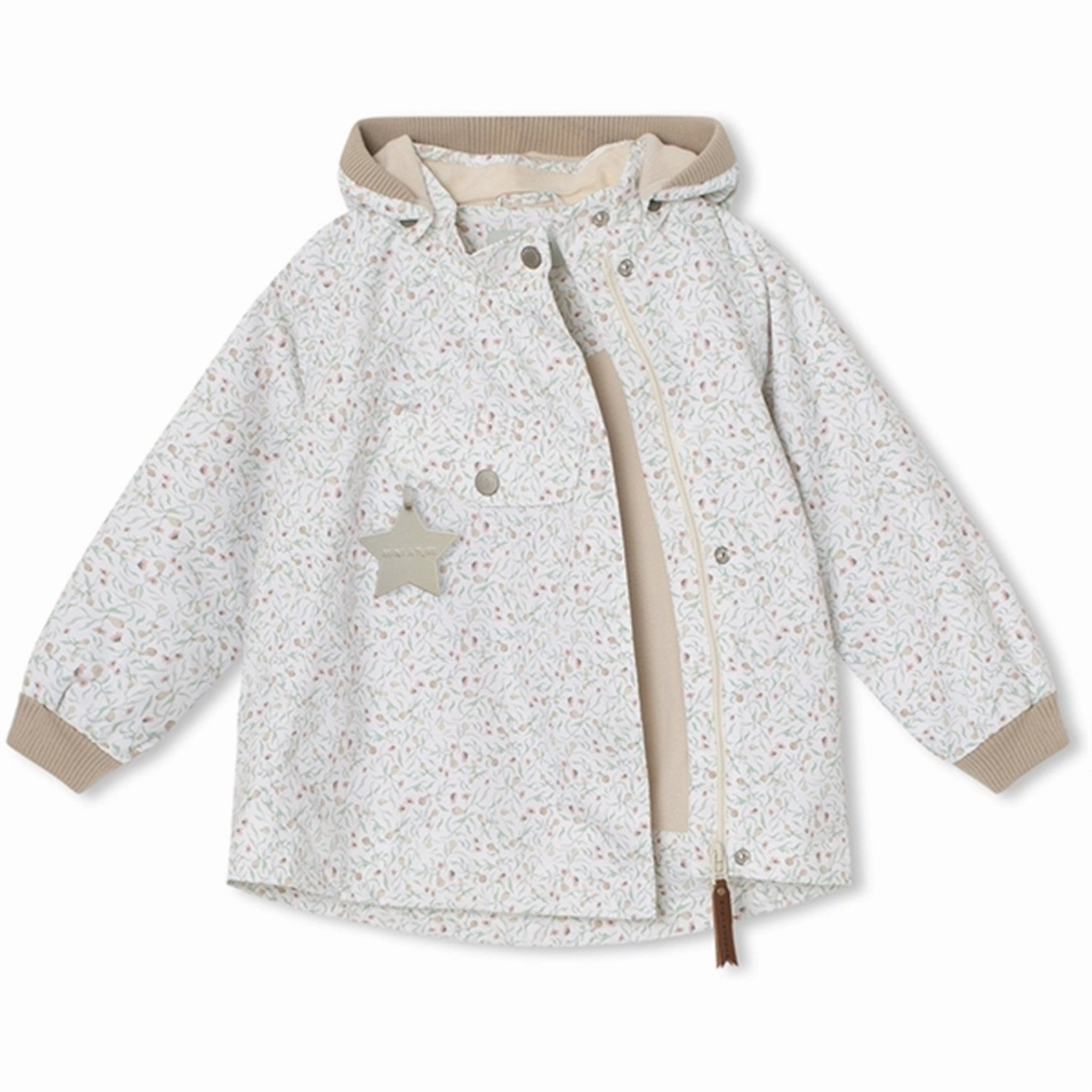 Light Padding MINI A TURE Wai Spring Jacket w/Fleece Lining Summer Pear