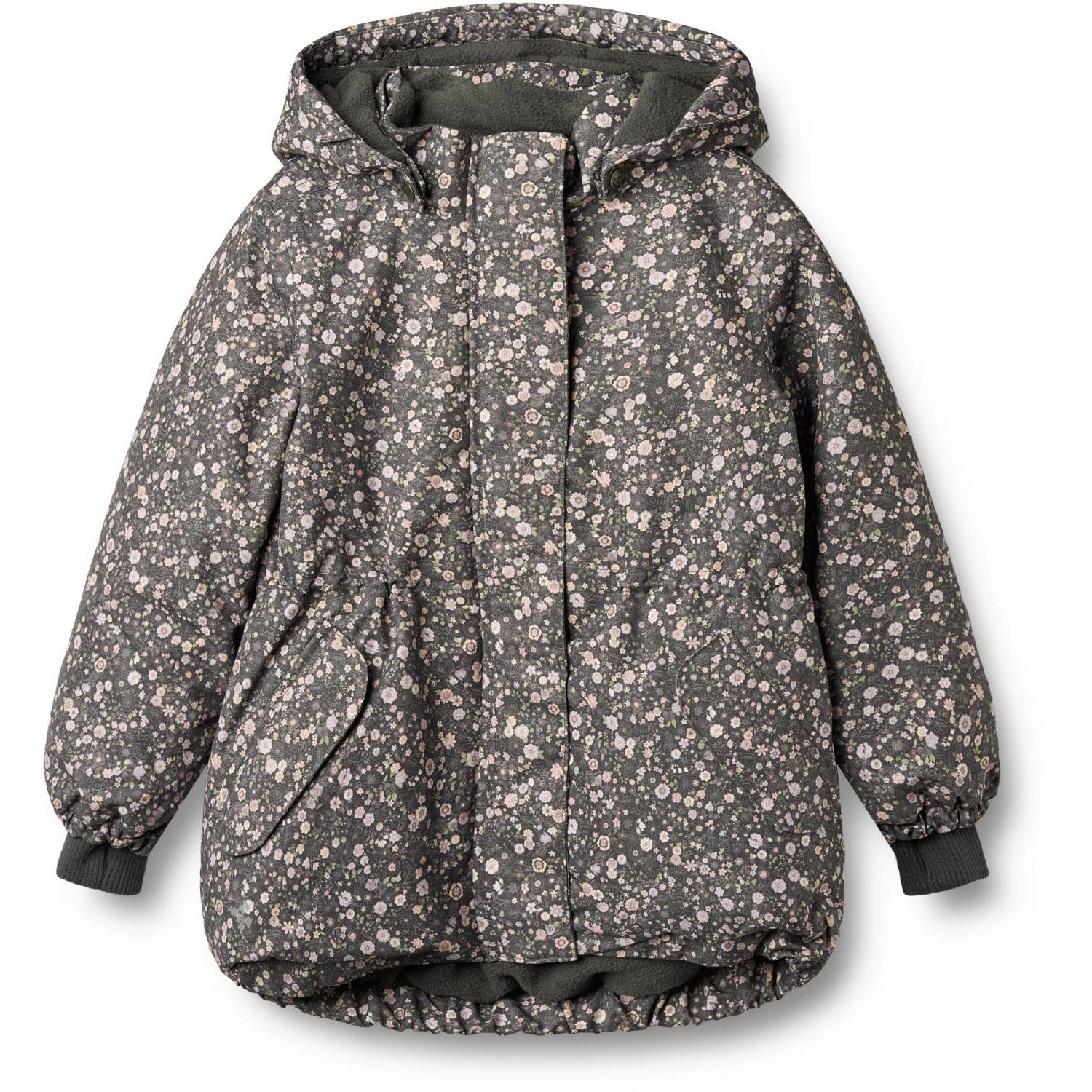 Wheat Black Sea Open Flowers Jacket Tove Bright Color HighCollarDesign
