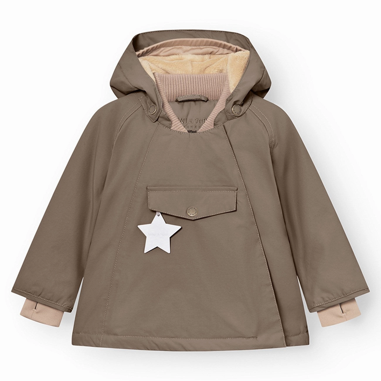 Micro Perforated Panels Mini A ture Morel grey Wang Fleece Winter Jacket