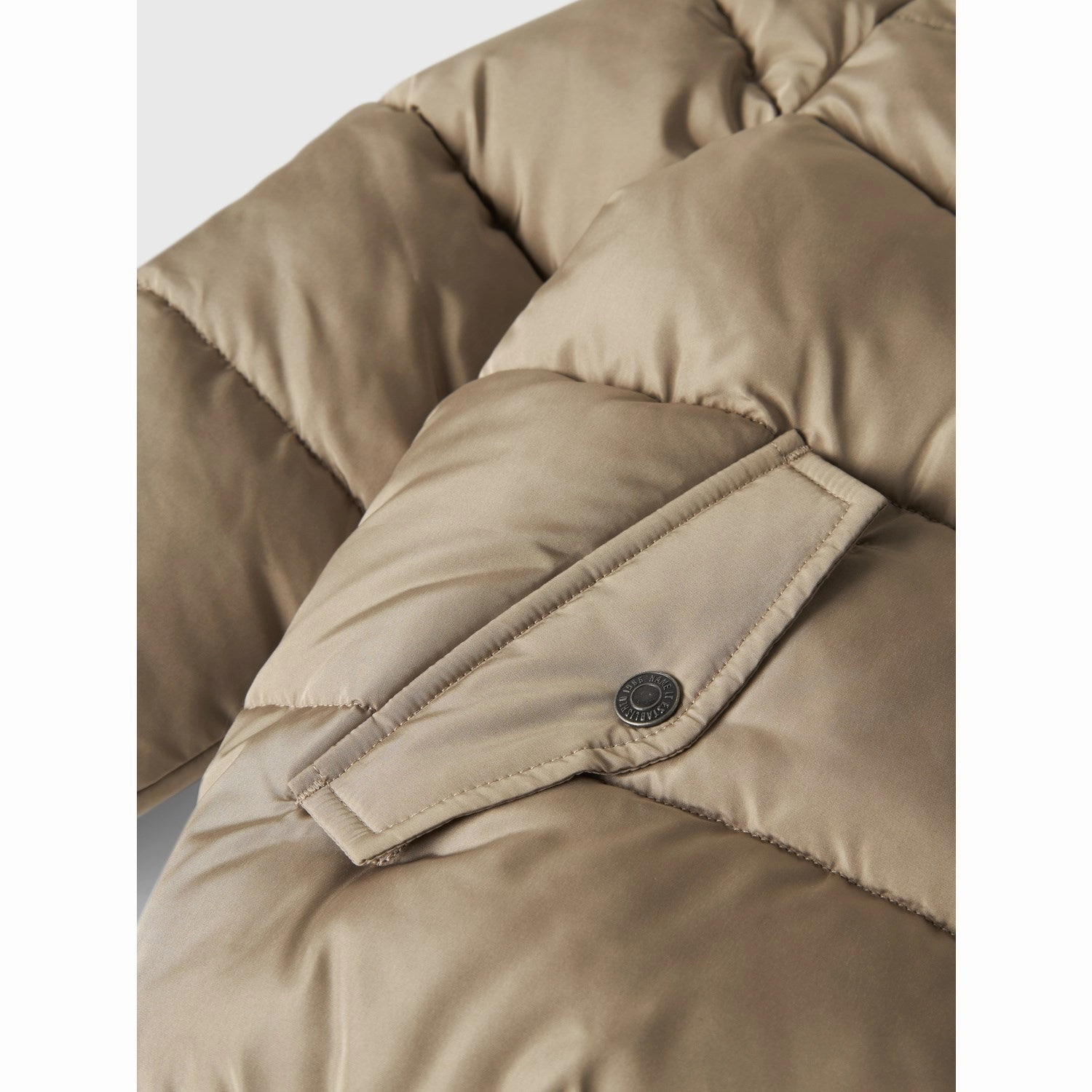 Name It Timber Wolf Nmmmathew Puffer Jacket1 Anti Static Inner Layer Business Attire