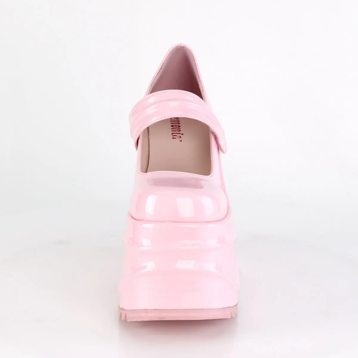 WAVE-32 DemoniaCult Baby Pink Hologram Sexy Women's Heels & Platform Shoes (Alternative Footwear)