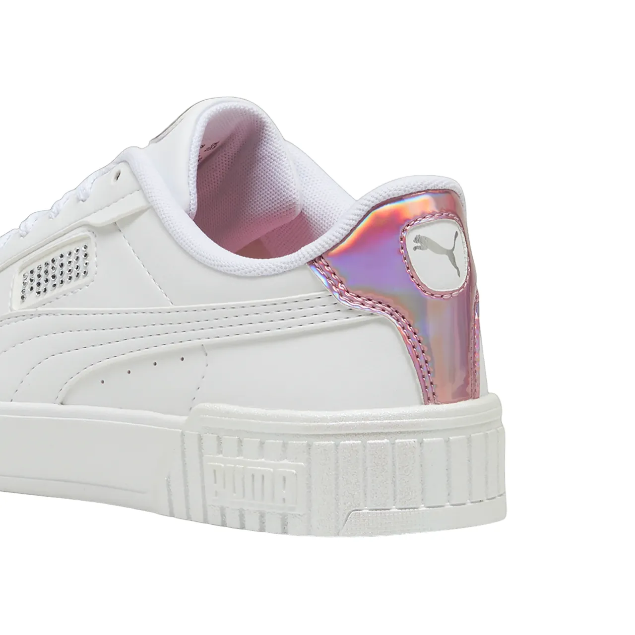 Puma scarpa sneakers da donna Carina 2.0 GirlPower 395095-01 bianco-argento Ultra Breathable Toe Spring Geometry