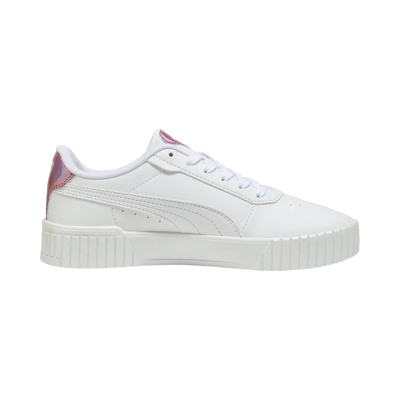Puma scarpa sneakers da donna Carina 2.0 GirlPower 395095-01 bianco-argento Elastic Lace System obstacle - course running shoes