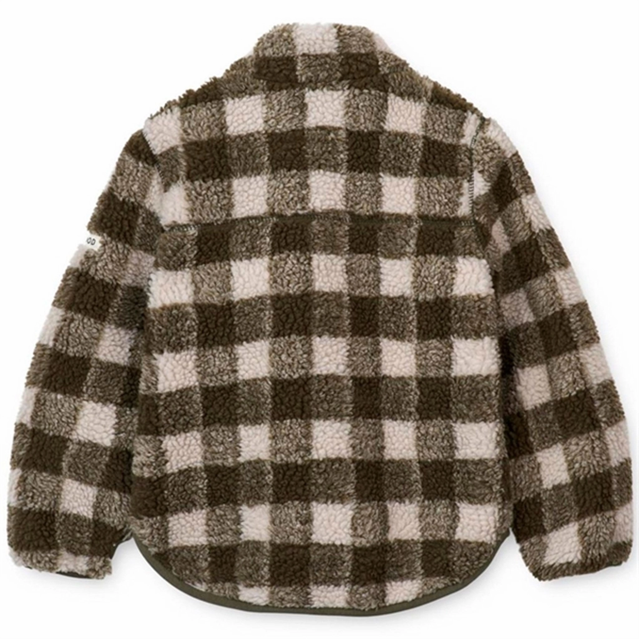 Liewood Nolan Pile Jacket Check Army Brown / Dark Sandy Lightweight insulation Evening Out