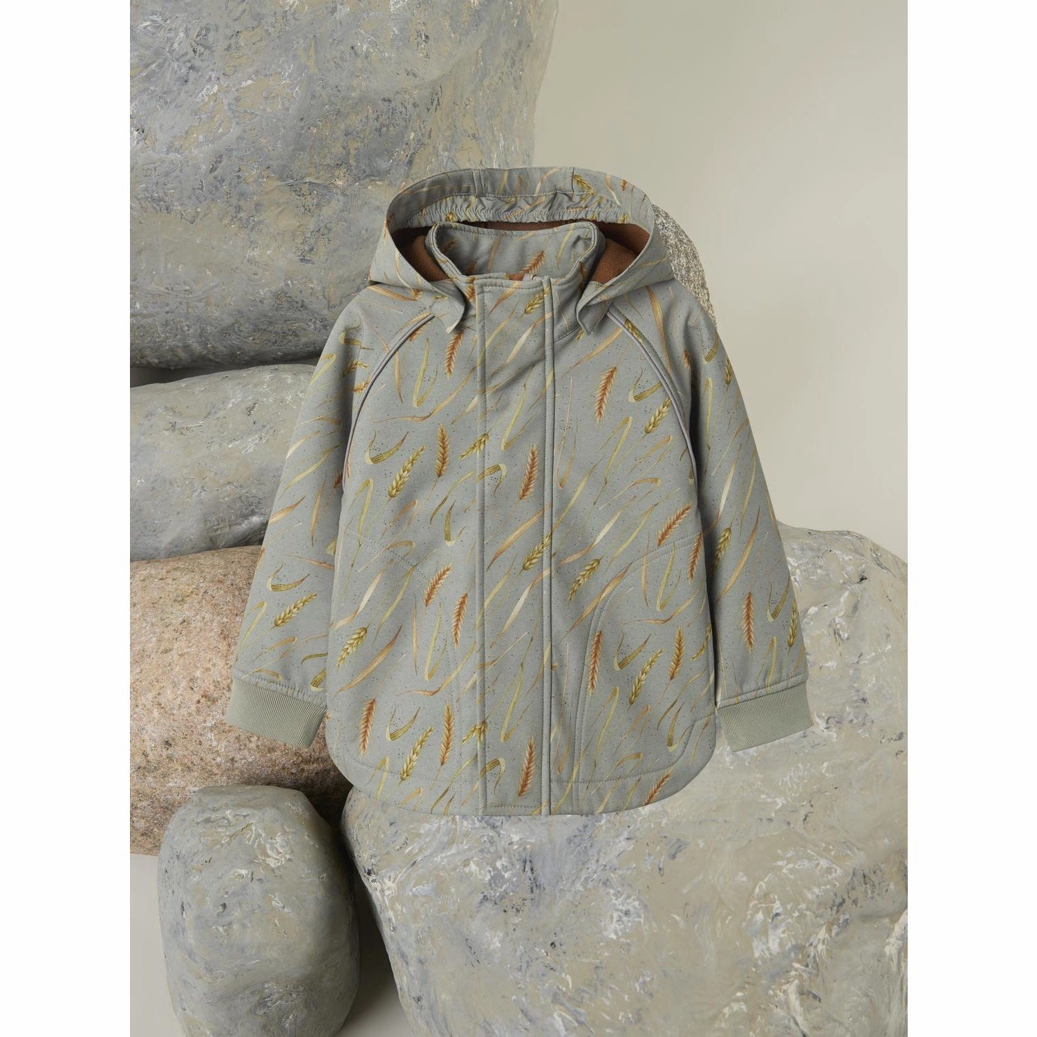 Strong Stitches Elastic cuffs Name It Shadow Field Alfa08 Softshell Jacket AOP Fo