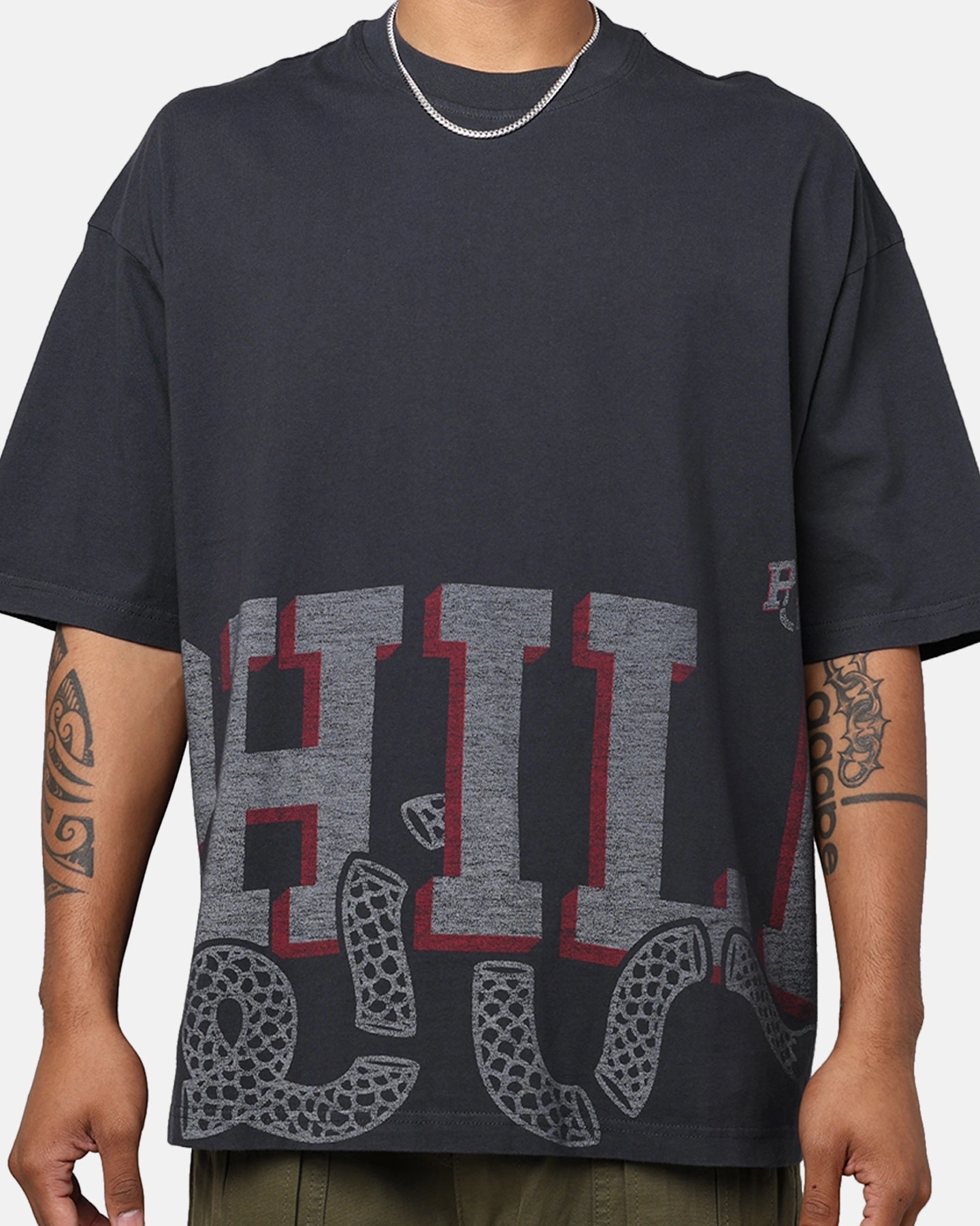 Perfect Fit Wear Crew neck classic New Era Philadelphia 76ers Oversized T-Shirt Black