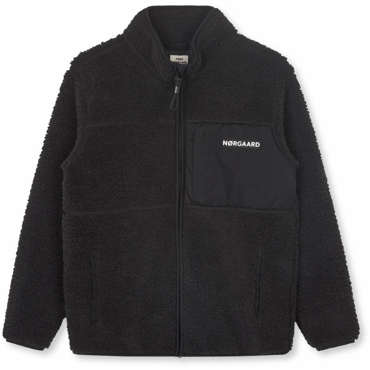 Daily Commute Mads N?rgaard Jet Black Teddy Fleece Jeffo Jacket