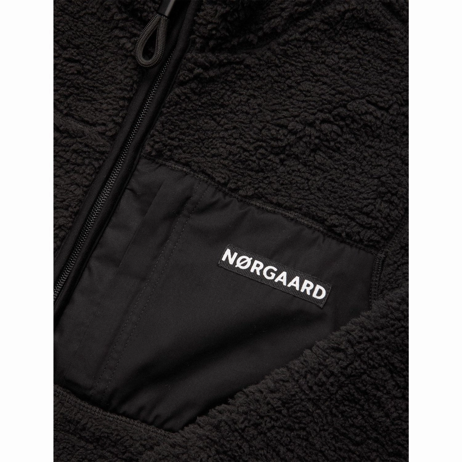 Odor Resistant Finish Mads N?rgaard Jet Black Teddy Fleece Jeffo Jacket