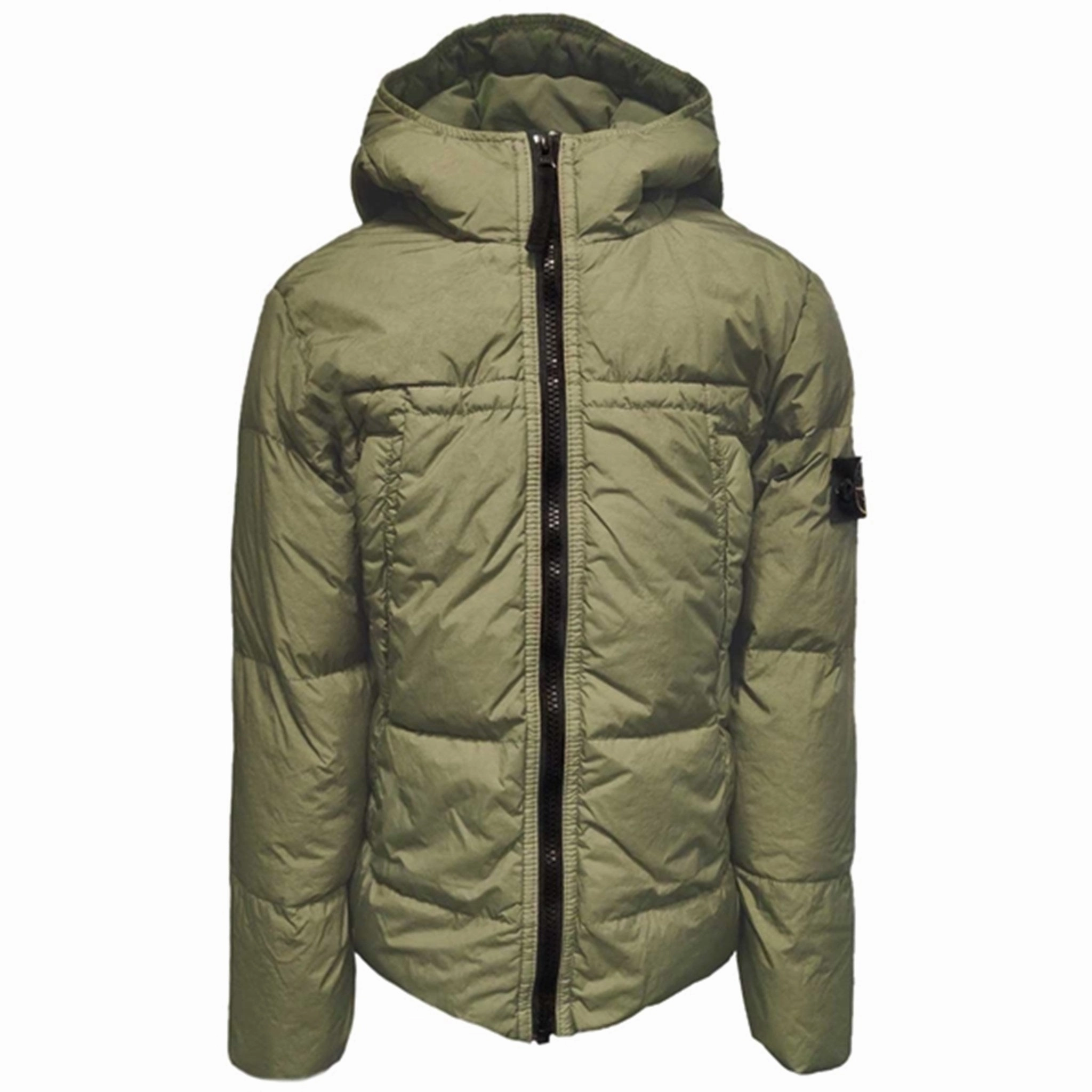 Magnetic Closures Stone Island Junior Down Jacket Olive Green
