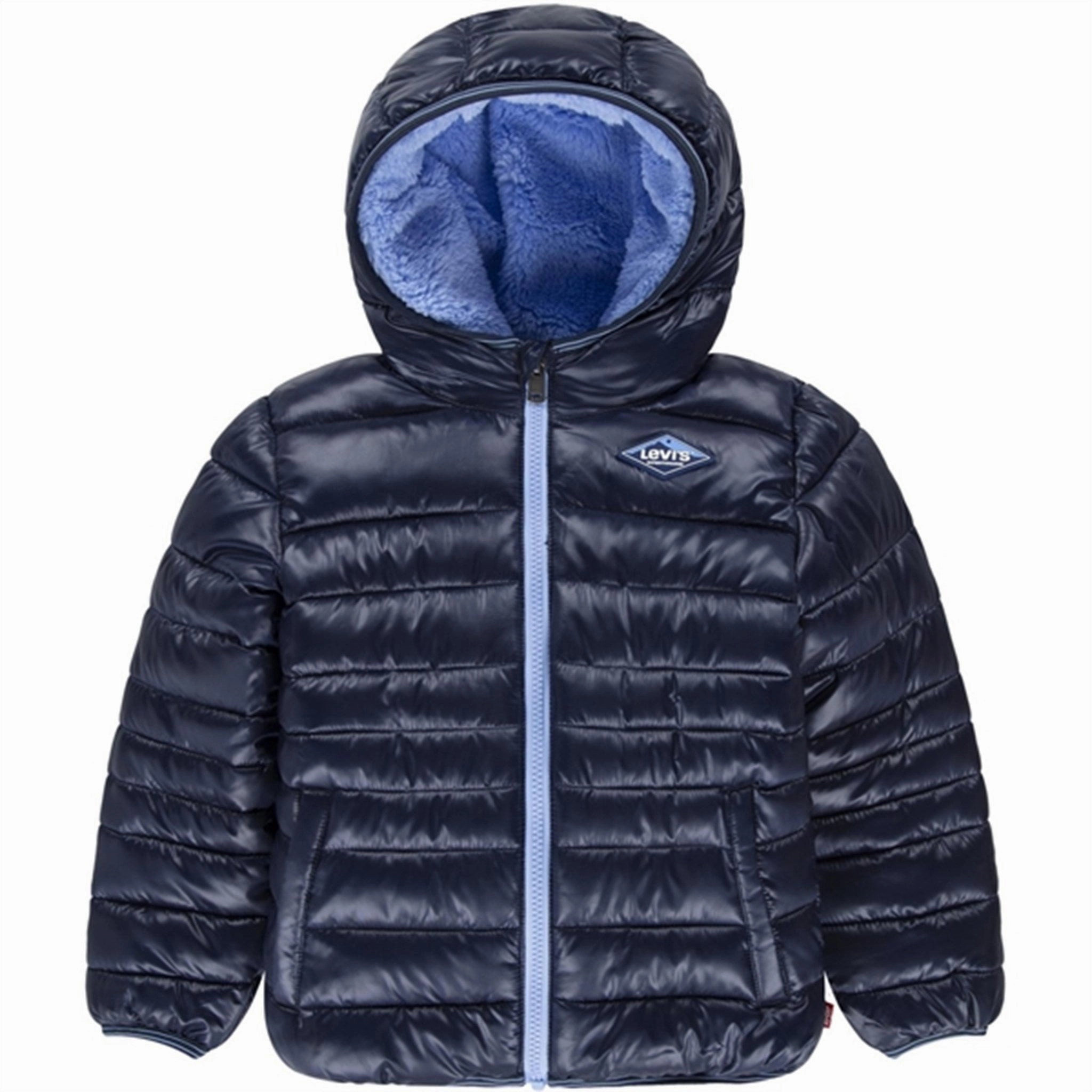 Levi's Baby Sherpa Lined Puffer Jacket Dress Blues Thermo Regulating Noise Free Zipper