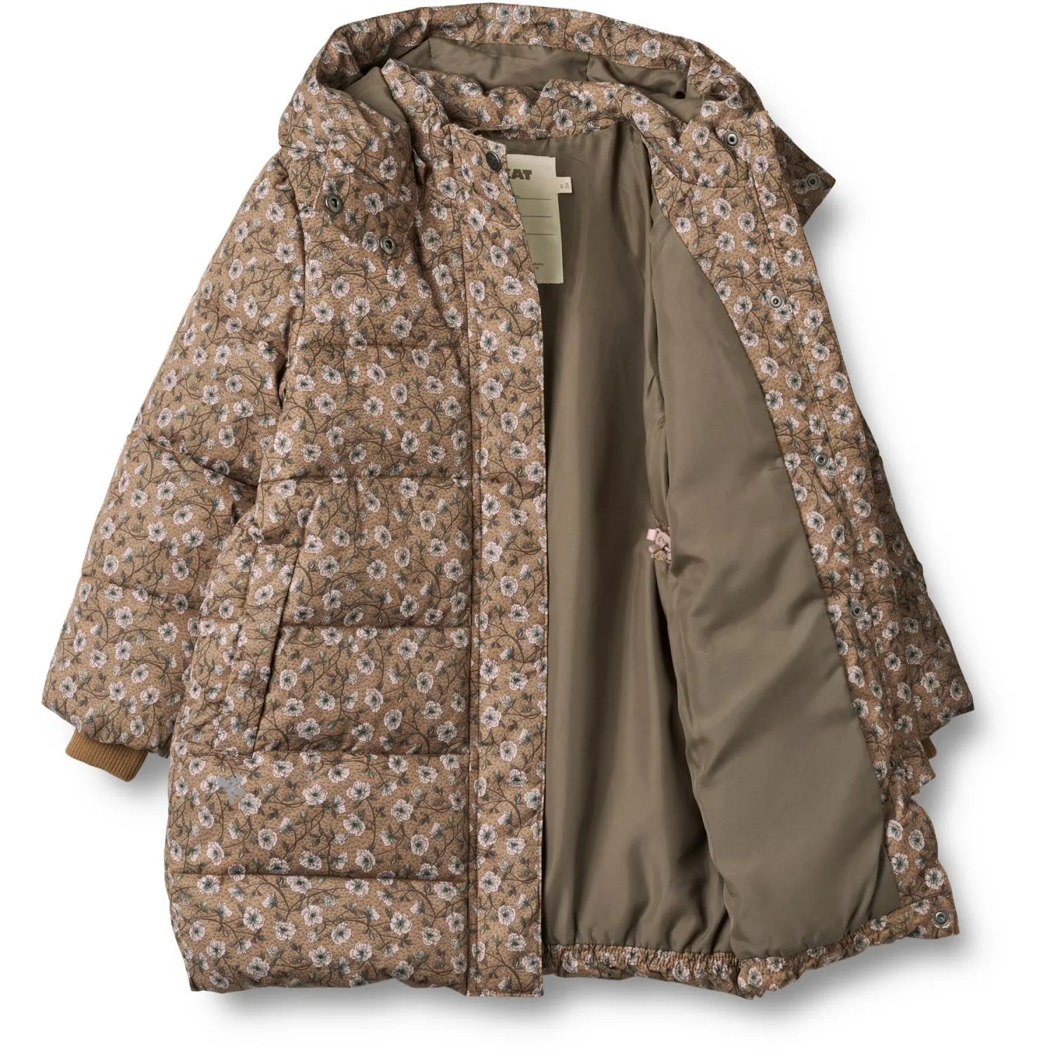 Leather Bits Wheat Caramel Anemones Puffer Coat Yrsa