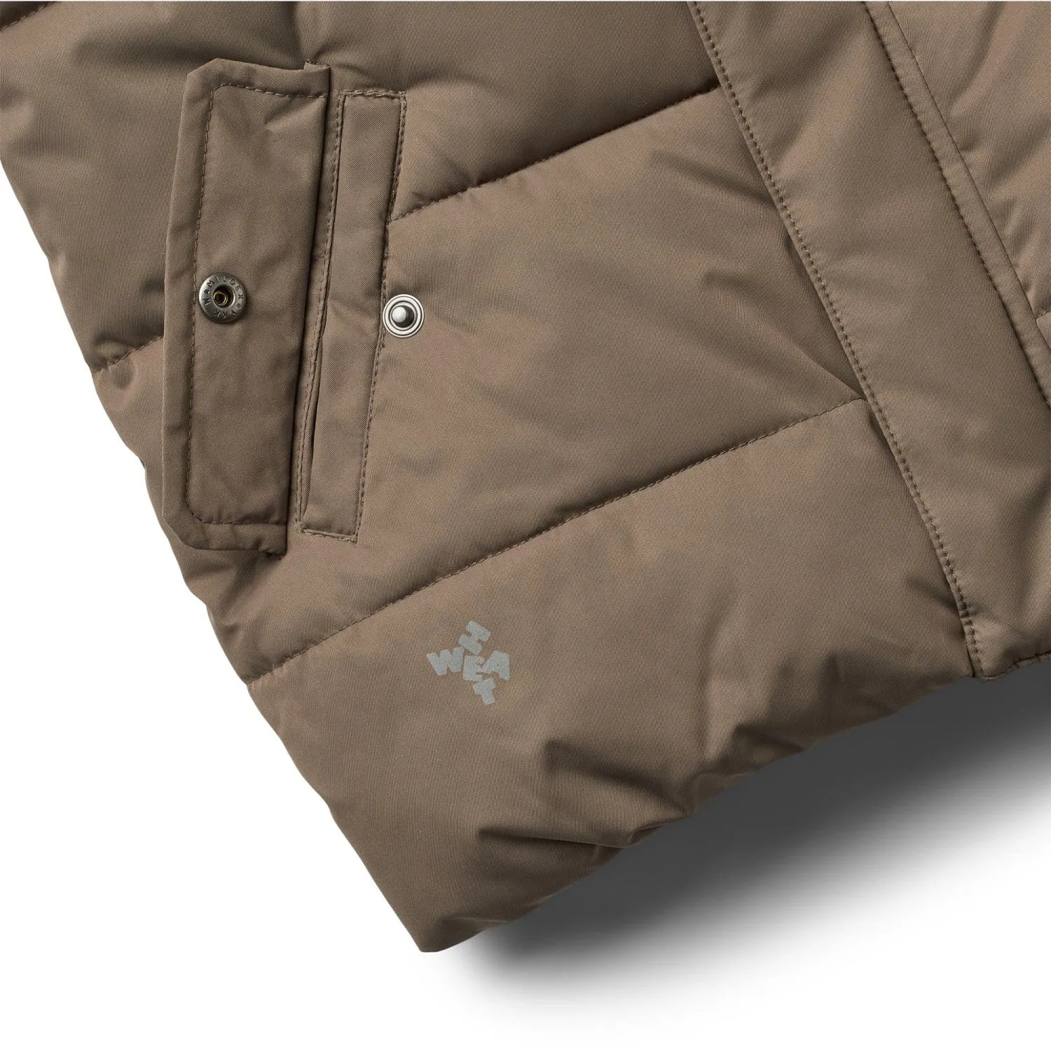 Ventilated Back Panel Wheat Dry Wood Puffer Jacket Gael