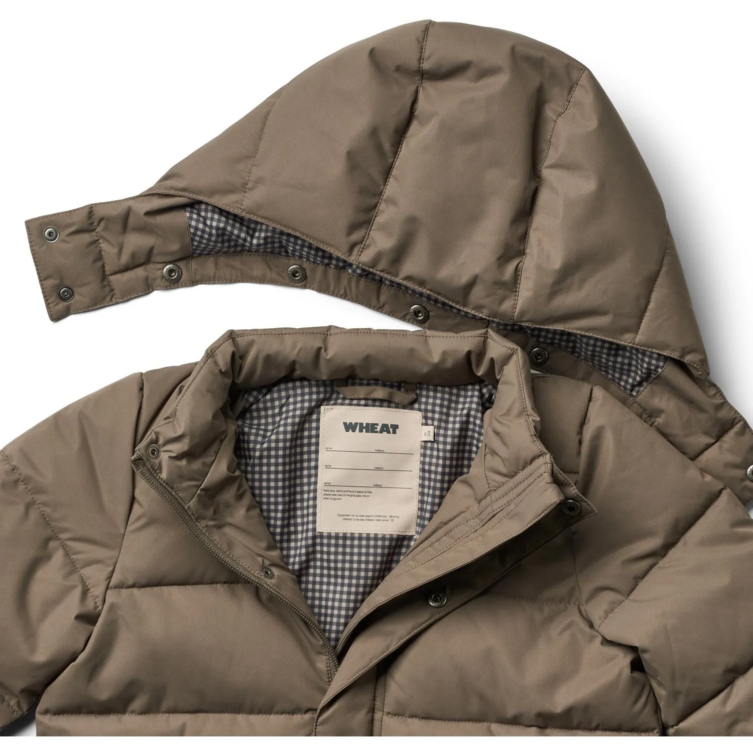 Wheat Dry Wood Puffer Jacket Gael Sealed Seam Construction Streetwear vibe