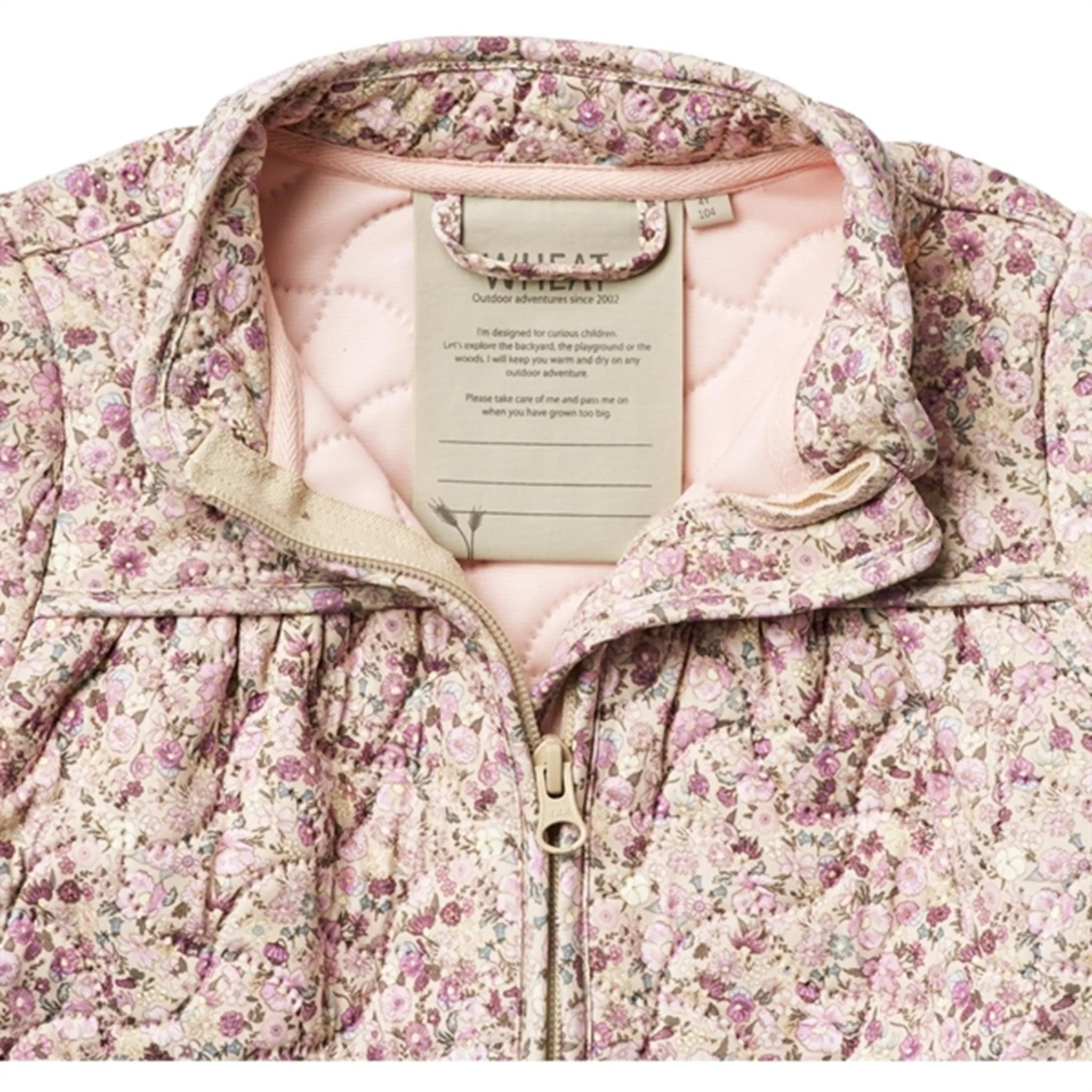 Wheat Thermo Clam Multi Flowers Jacket Thilde SiliconeGrip Ergonomic Shoulder Design