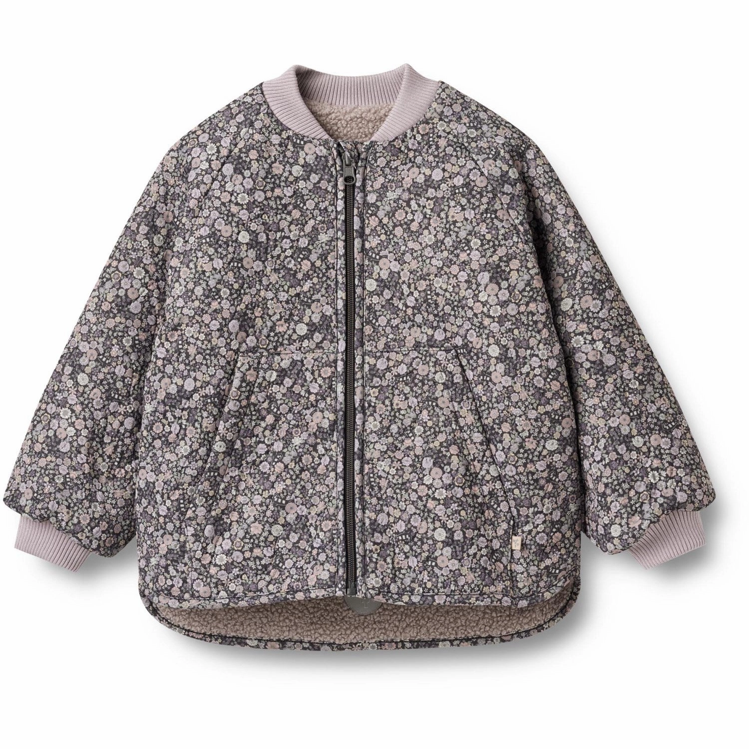 Quilted Interior Layer OdorResistant Treatment Wheat Black Sea Flowers Reversible Thermo Jacket Lake