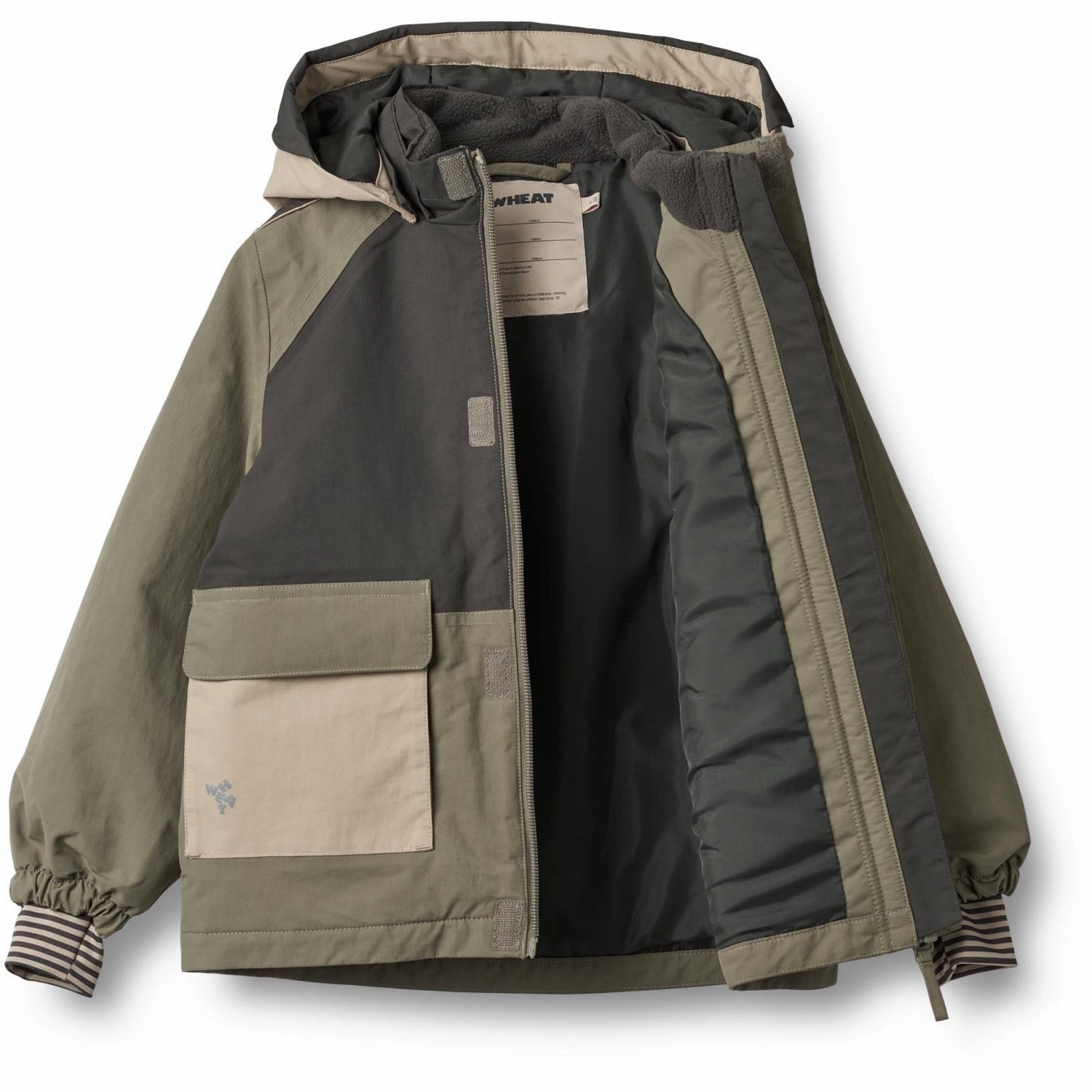 Wheat Dry Leaves Jacket Laust Tech Eco Friendly Construction Button Fastenings