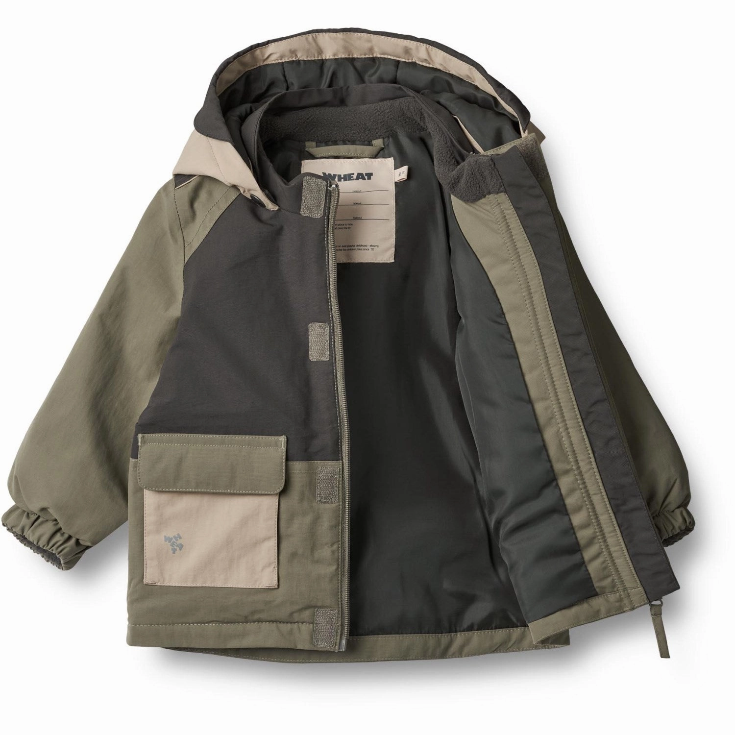 Slim Fit Design Seamless Shoulder Construction Wheat Dry Leaves Jacket Laust Tech