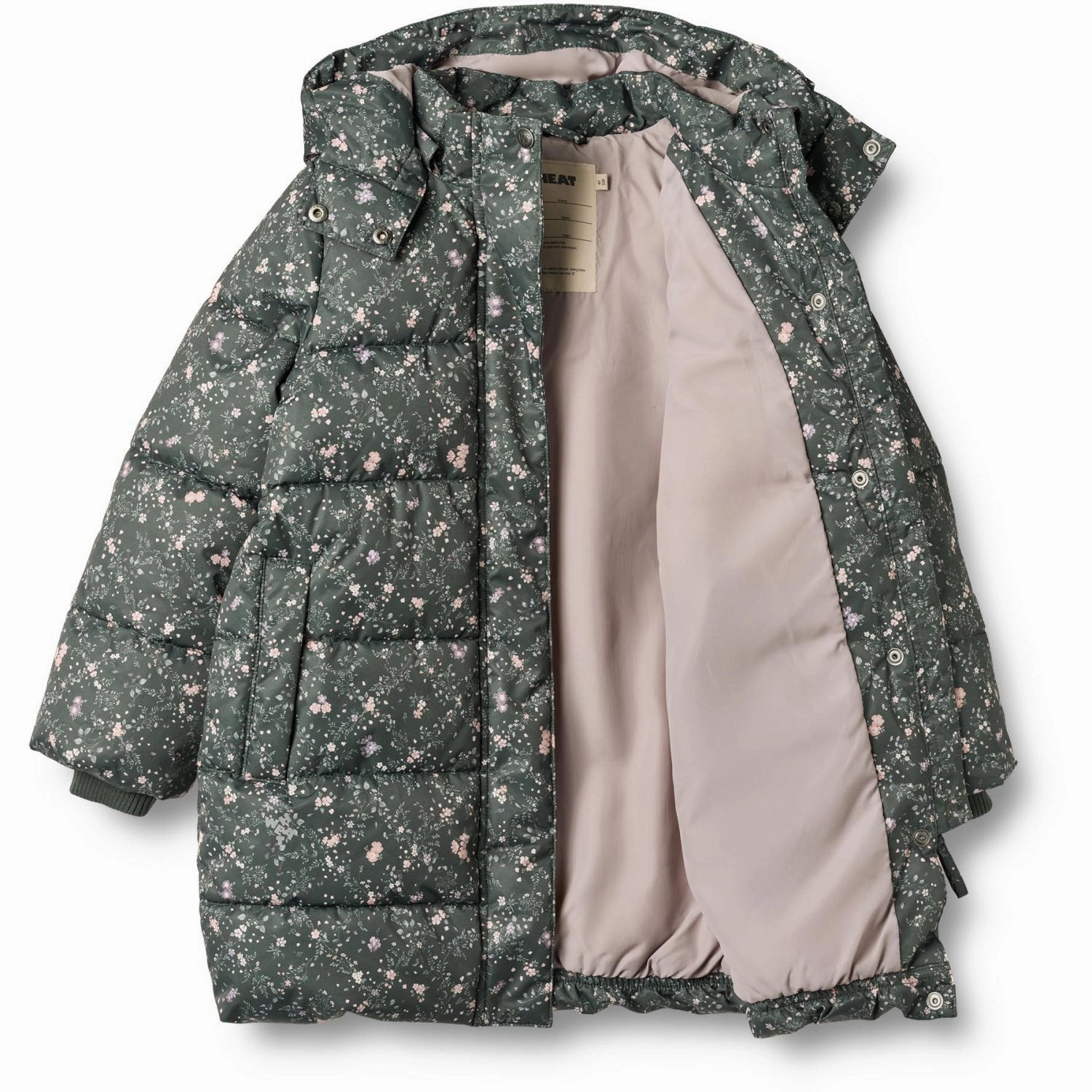 FullCoverageHood Everyday Layers Wheat Forest Lake Checked Flowers Puffer Coat Yrsa