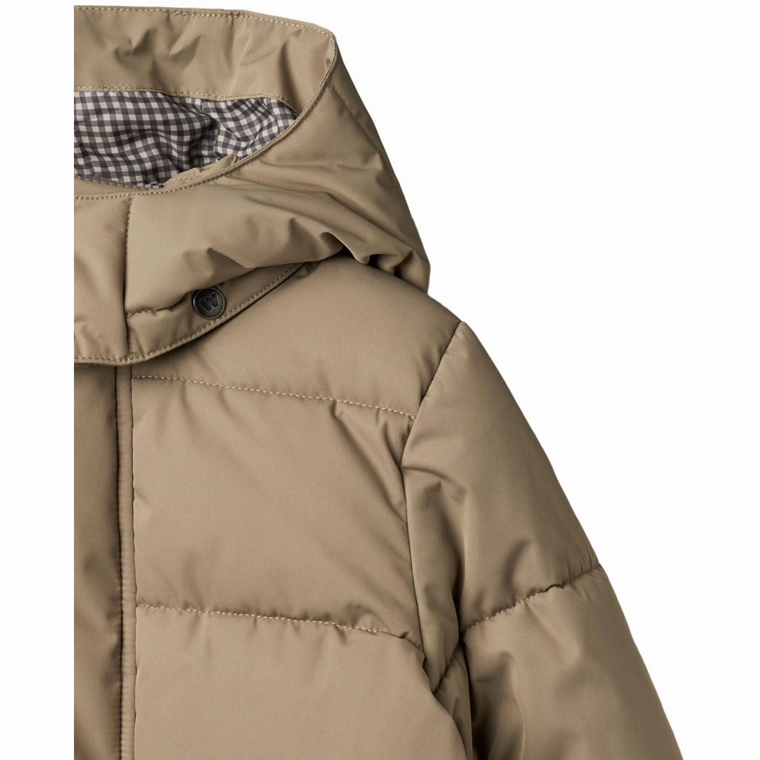 Full Length Zipper Wheat Grey Stone Puffer Jacket Gael