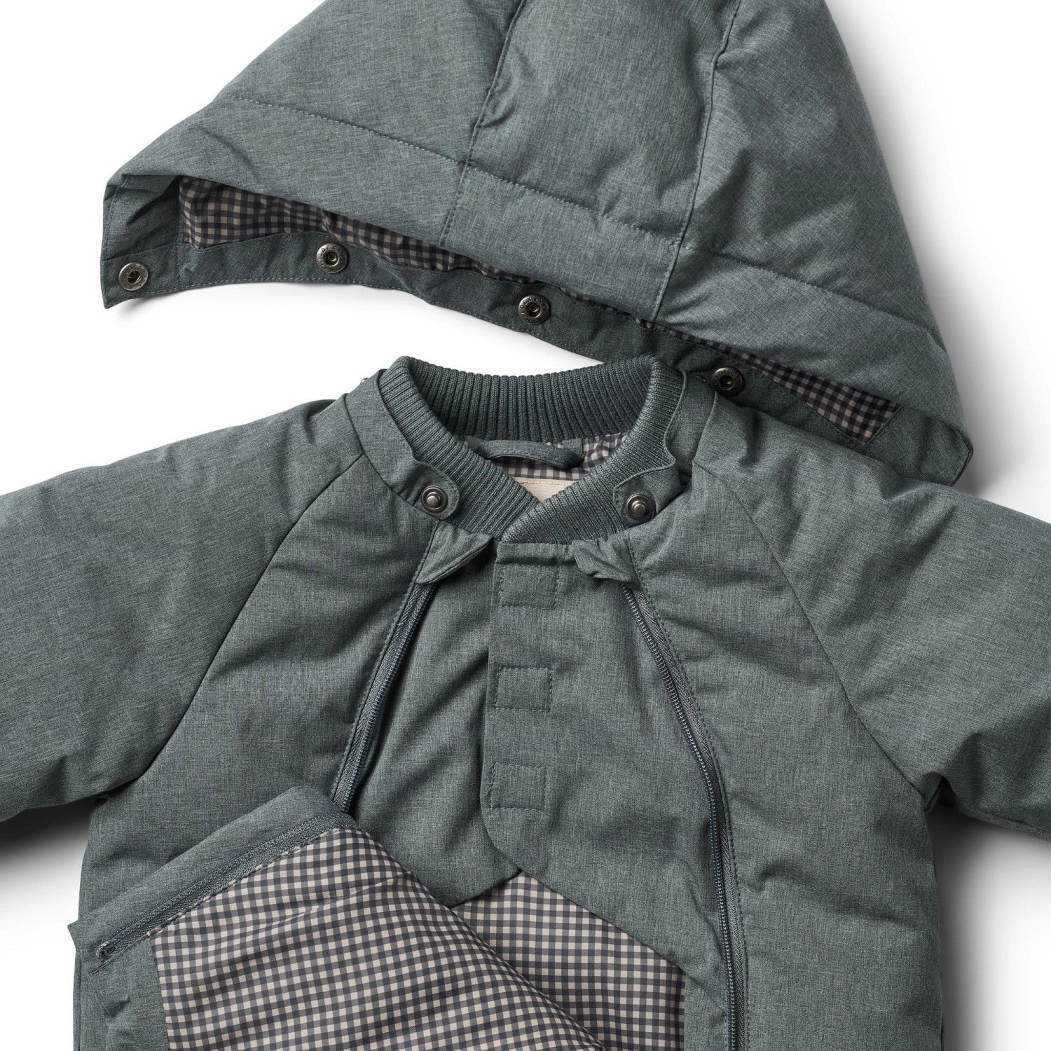 Wheat Ink Melange Puffer Jacket Morgen Hypoallergenic Interior Layer