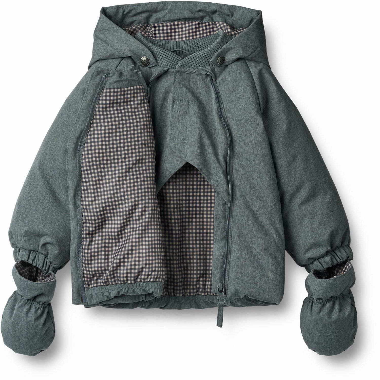 Lightweight Lining Noise Reduciting Fabric Wheat Ink Melange Puffer Jacket Morgen