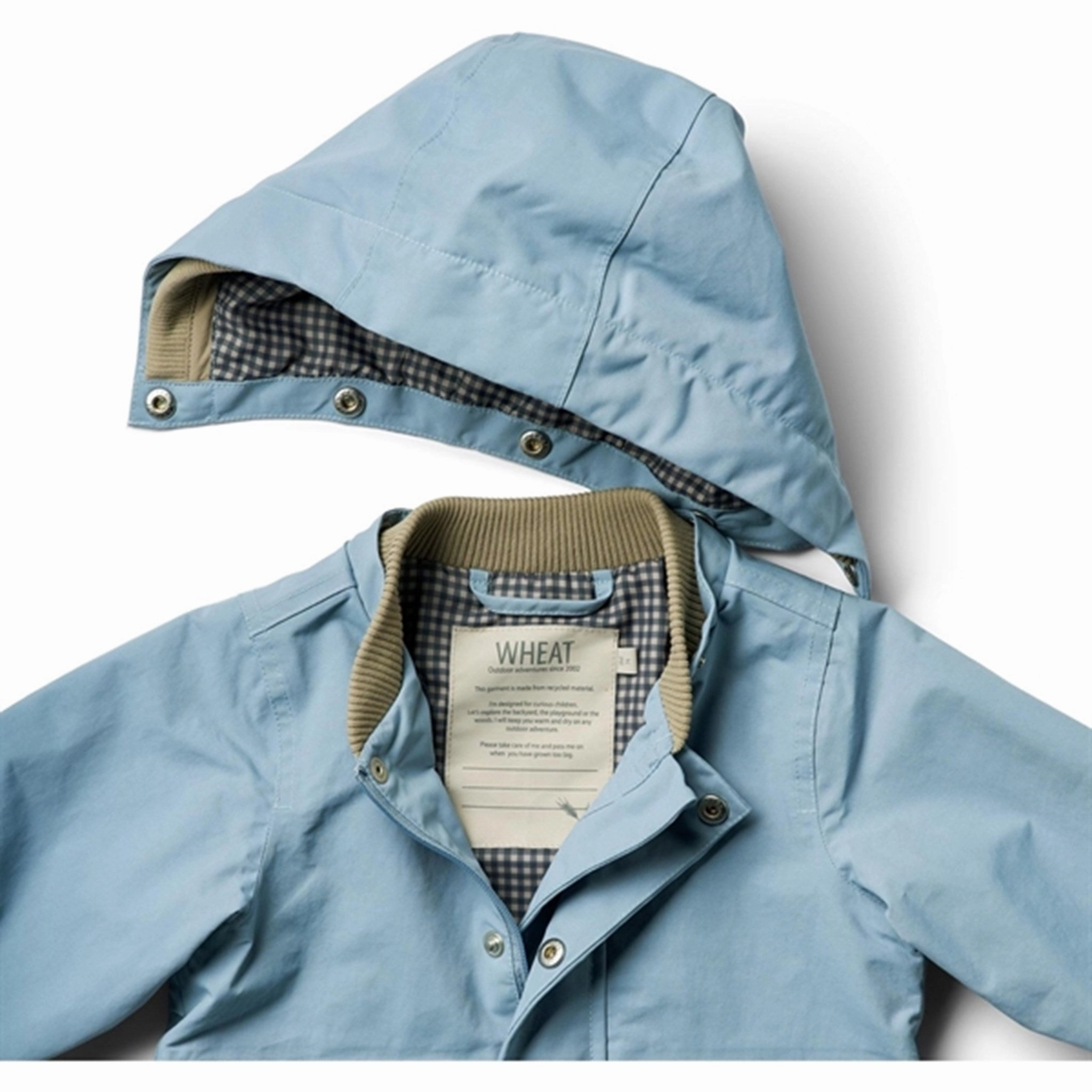 Long Length Seamless Edge Finishing Wheat Jacket Carlo Tech Blue Lagoon