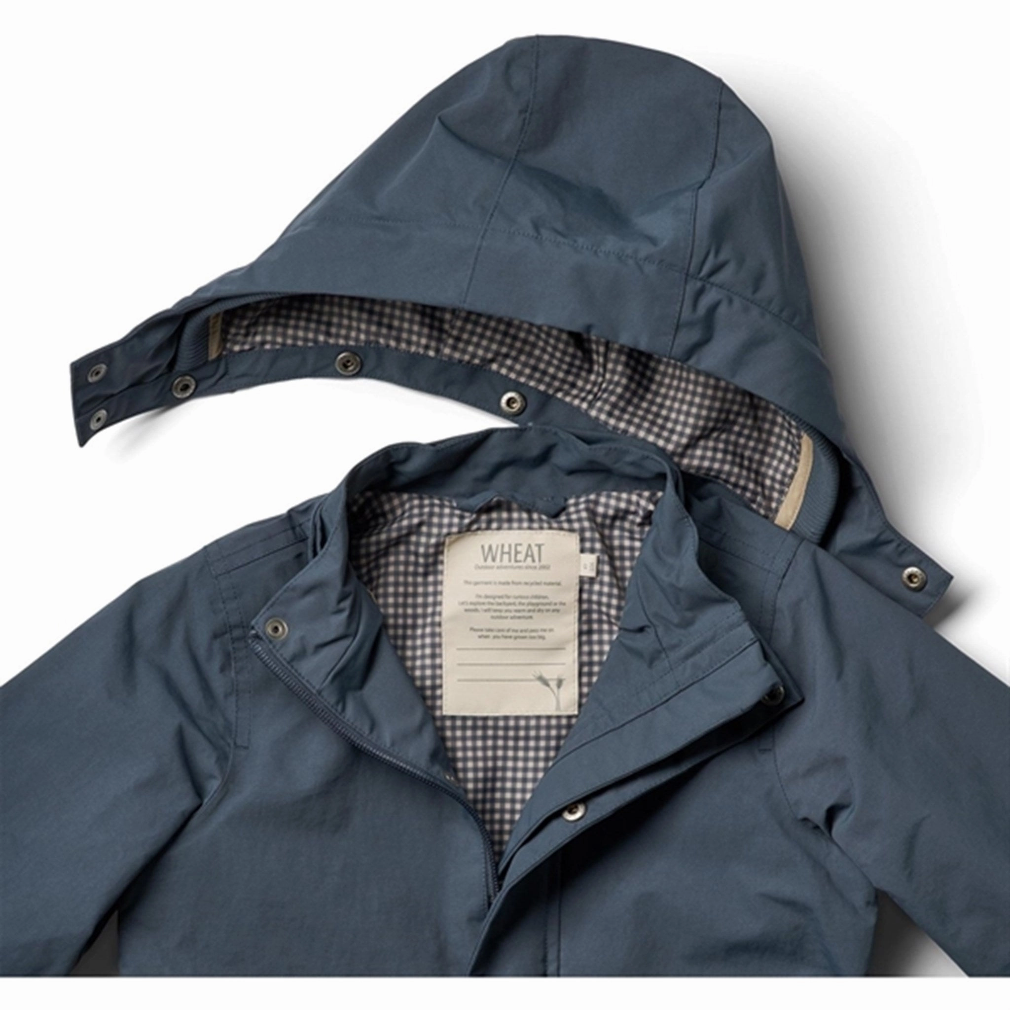 Eco Friendly Dye Wheat Jacket Carlo Tech Blue Waves