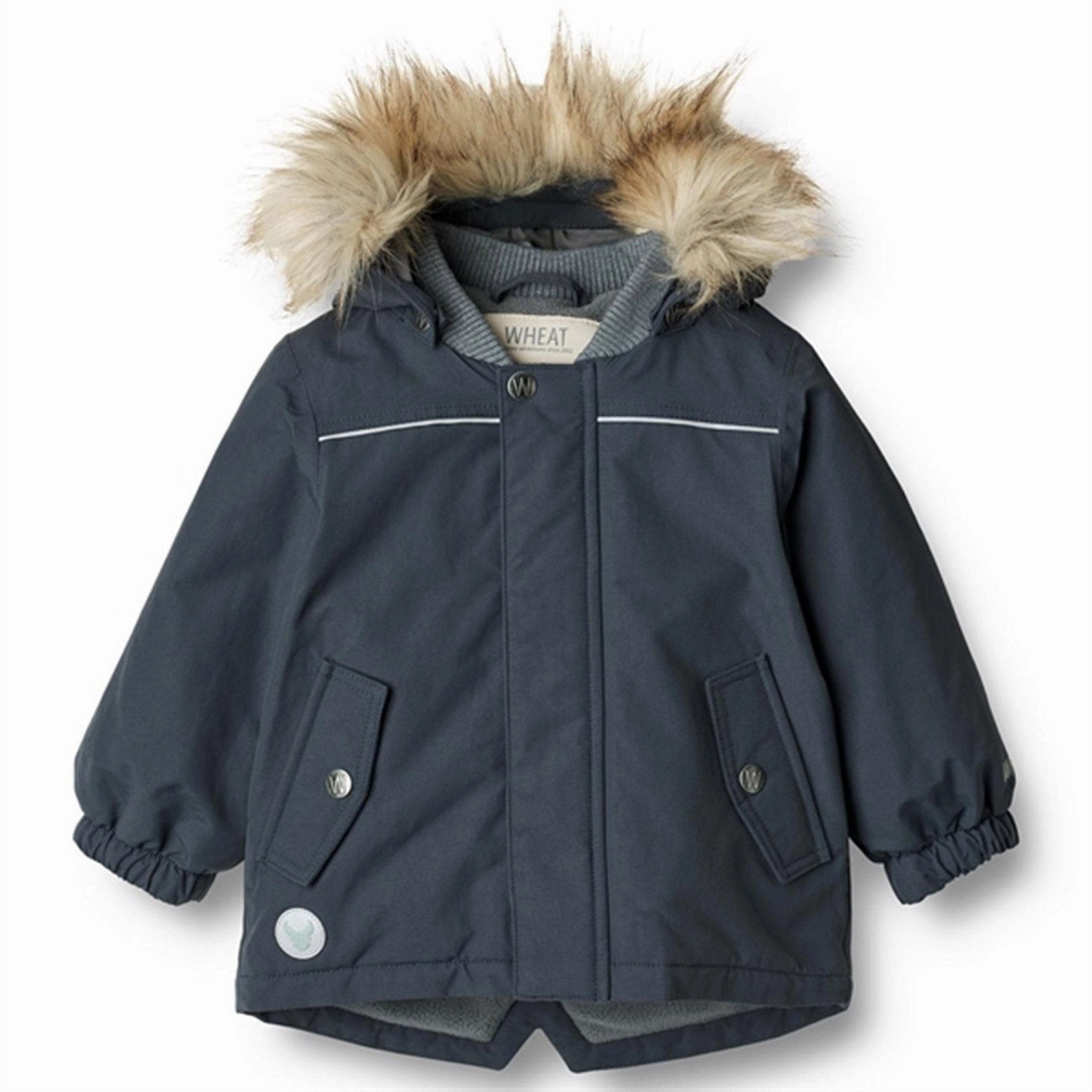 Wheat Jacket Kasper Tech Dark Blue Airtight Fasteners Light Activated Cooling