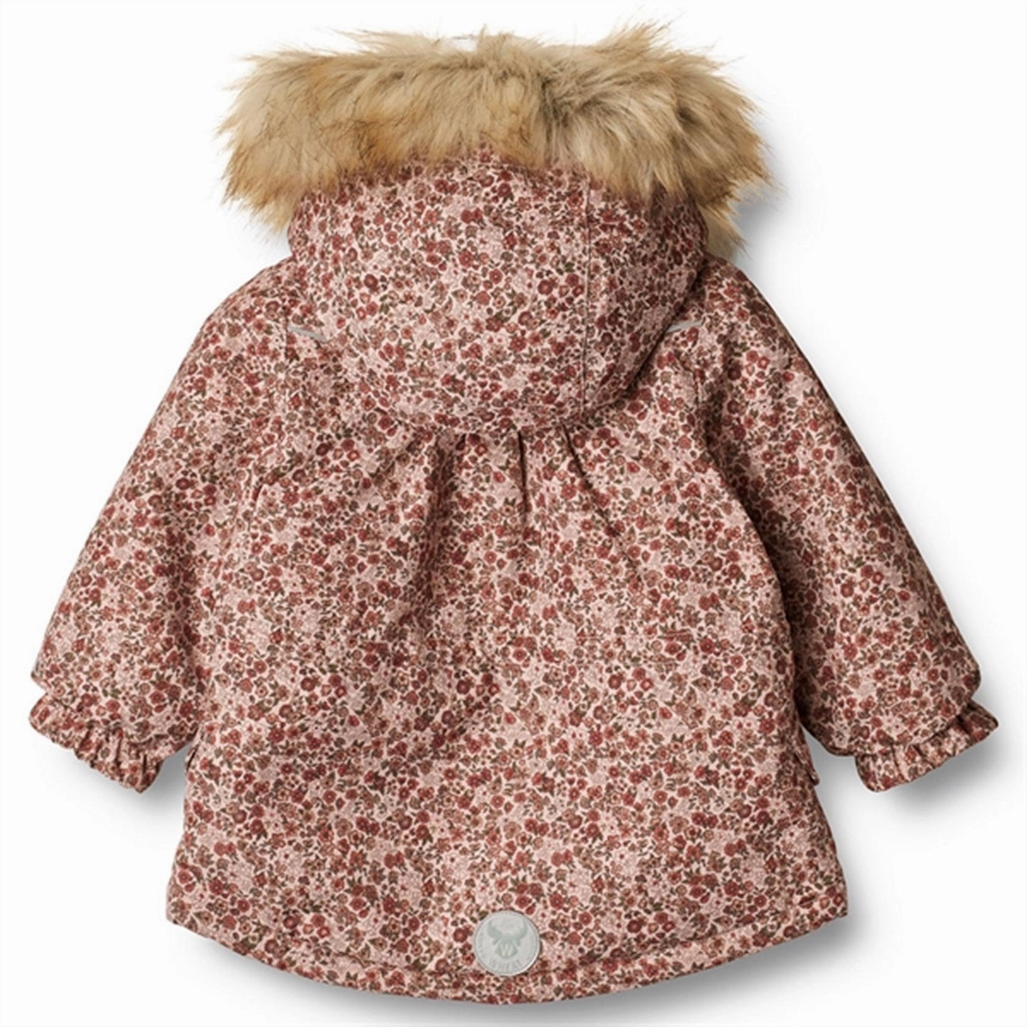 Fur Trim Taped Seams Wheat Jacket Mathilde Tech Rose Dust Flowers