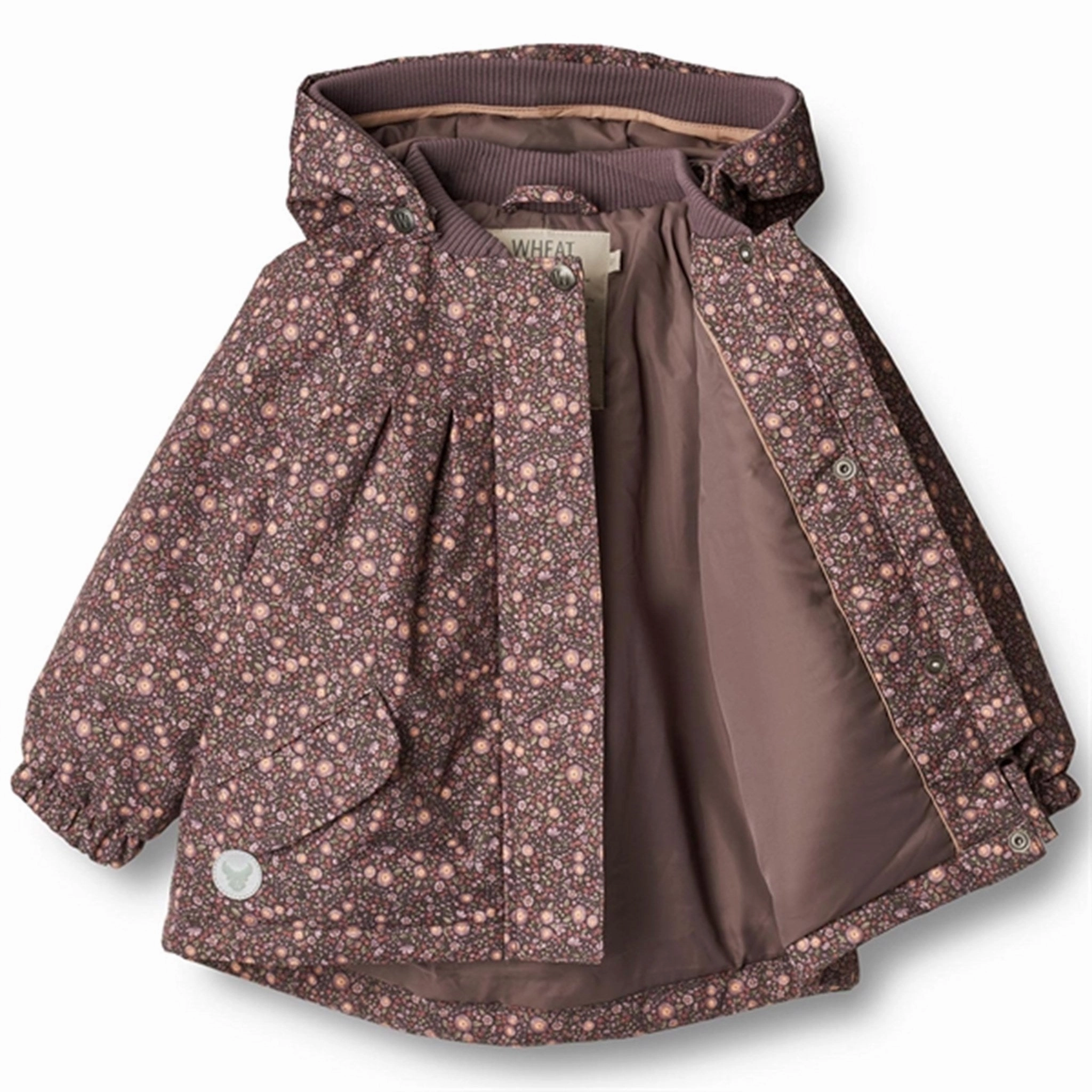 Day To Day Softshell Fabric Wheat Jacket Mimmi Tech Eggplant Buttercups