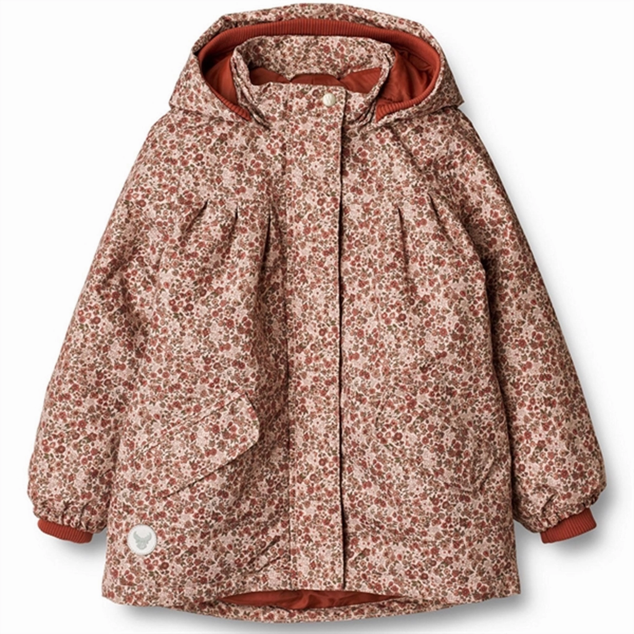 Thick Insulation Mid Length Wheat Jacket Mimmi Tech Rose Dust Flowers