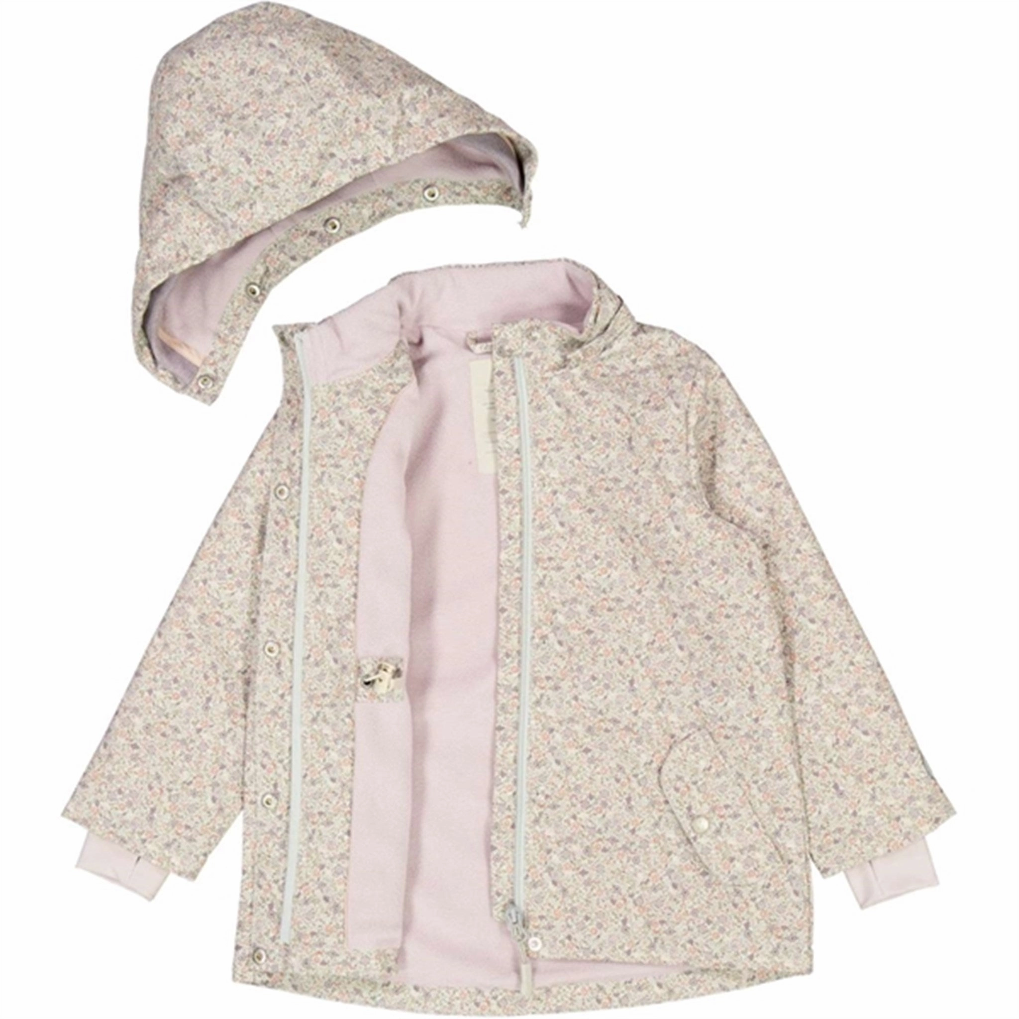 Wheat Jacket w. Fleece Gry Tech Highrise Flowers Compact Packability NonChafing Seam Placement
