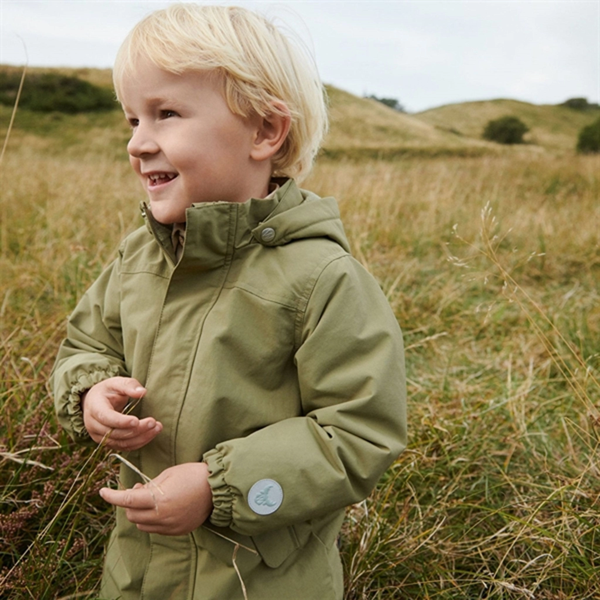 Ultra Lightweight Design Wind Resistant Fabric Wheat Jacket w. Fleece Karl Tech Heather Green