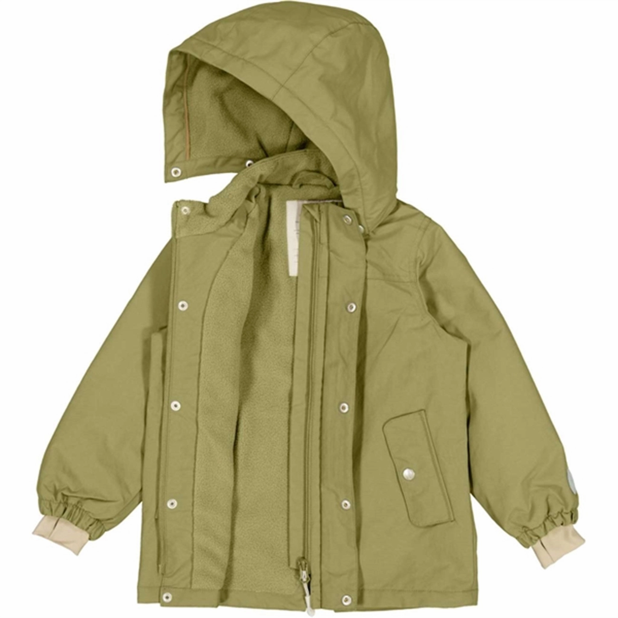 Wheat Jacket w. Fleece Karl Tech Heather Green Sleek Style Active Urban Layer