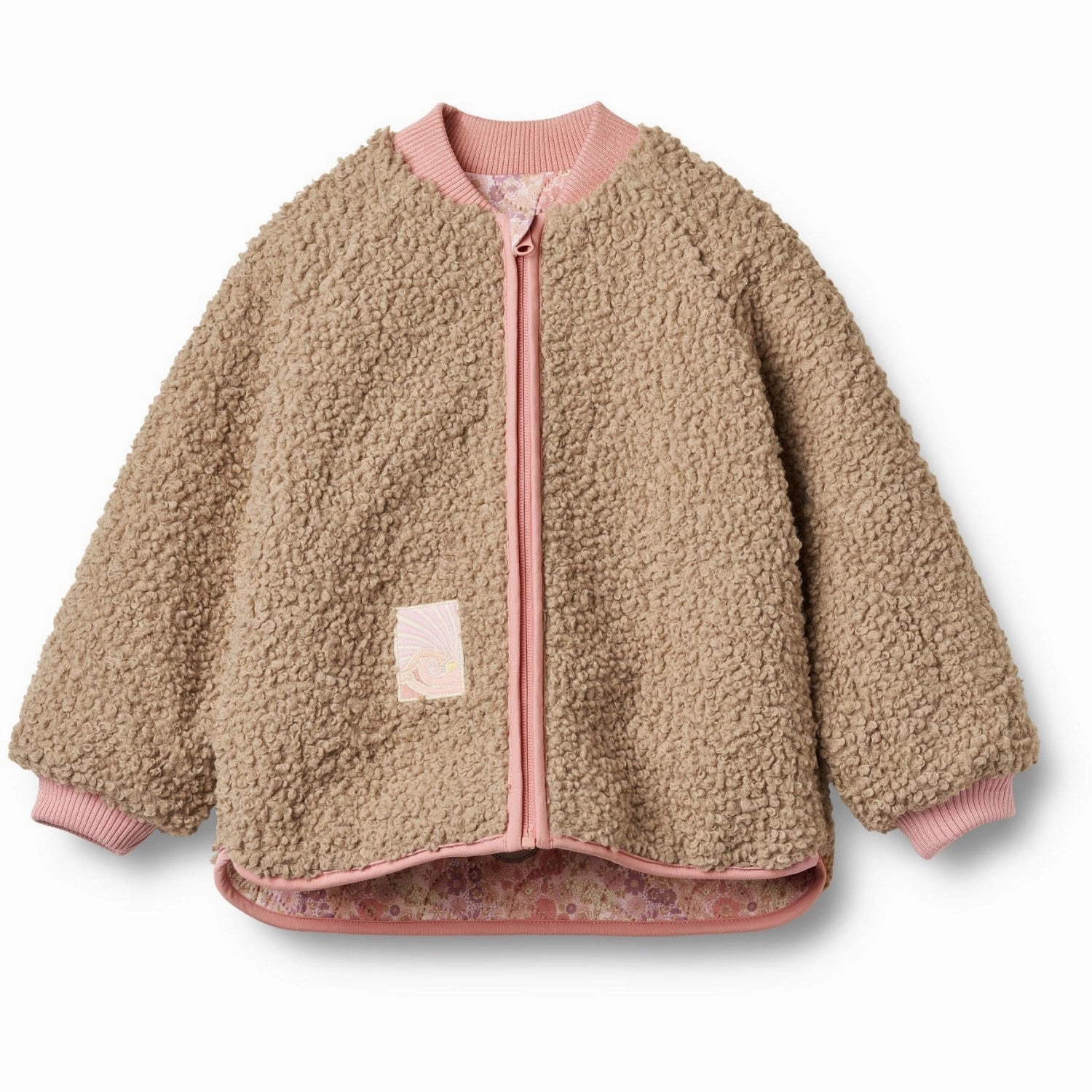 Wheat Lilac Flower Rainbow Reversible Thermo Jacket Lake Touchscreen Compatible Cuffs