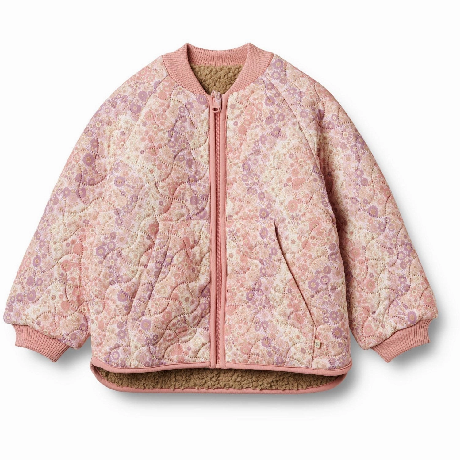Practical Layer Flexible Articulated Elbows Wheat Lilac Flower Rainbow Reversible Thermo Jacket Lake