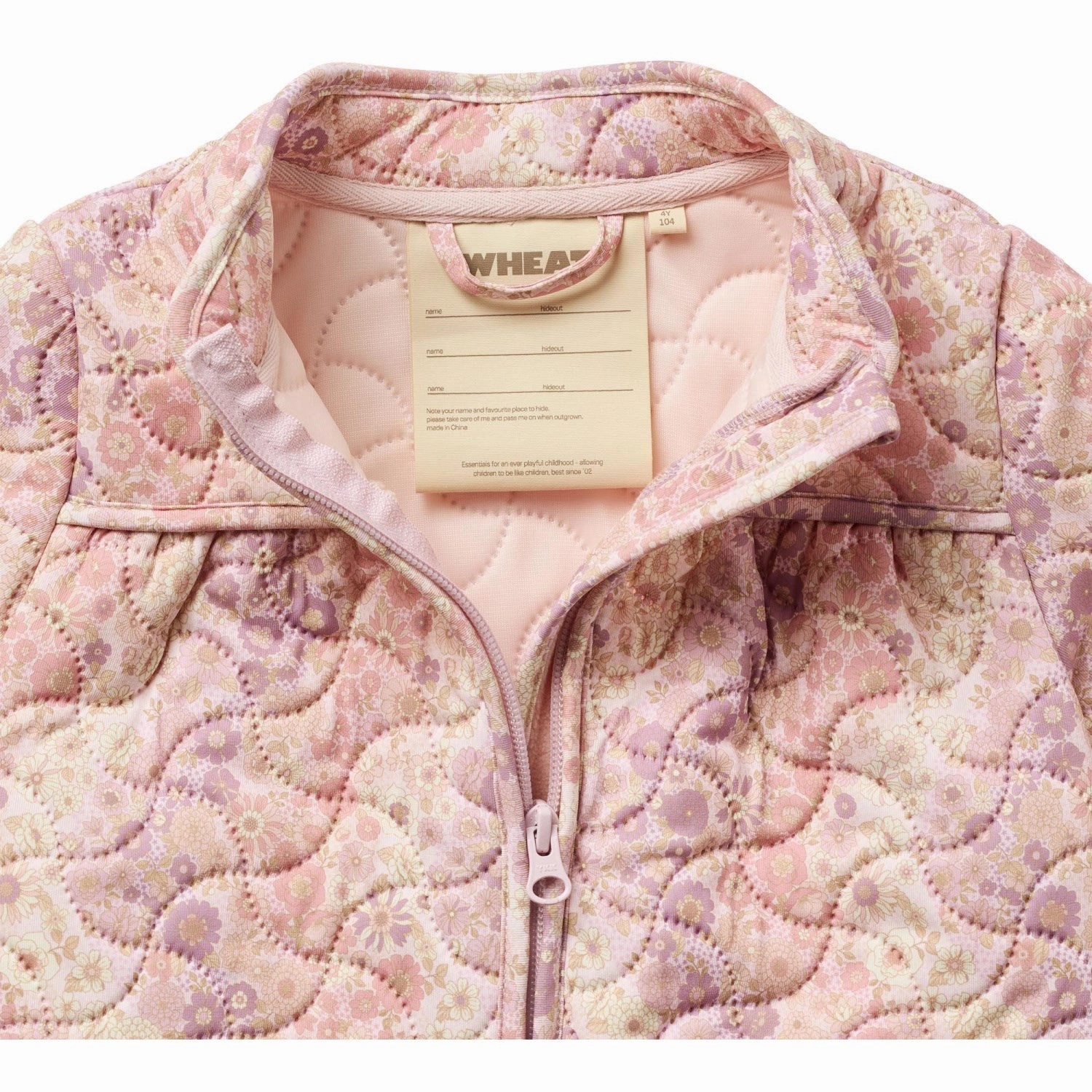 Soft touch finish Winter Outerwear Wheat Lilac Flower Rainbow Thermo Jacket Tilde
