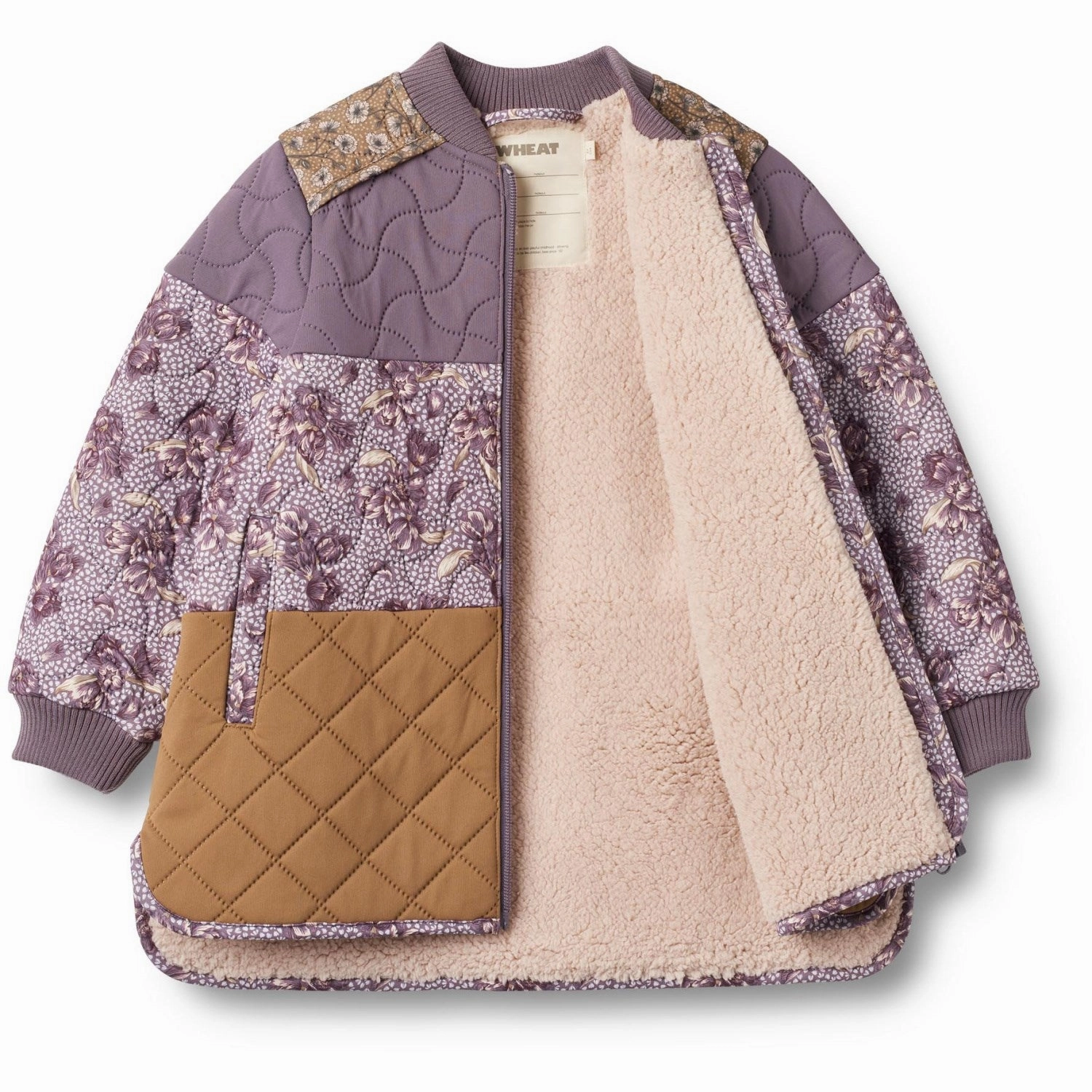 Wheat Lilac Tulips Thermo Jacket Hadis Urban Wear FullLengthZip