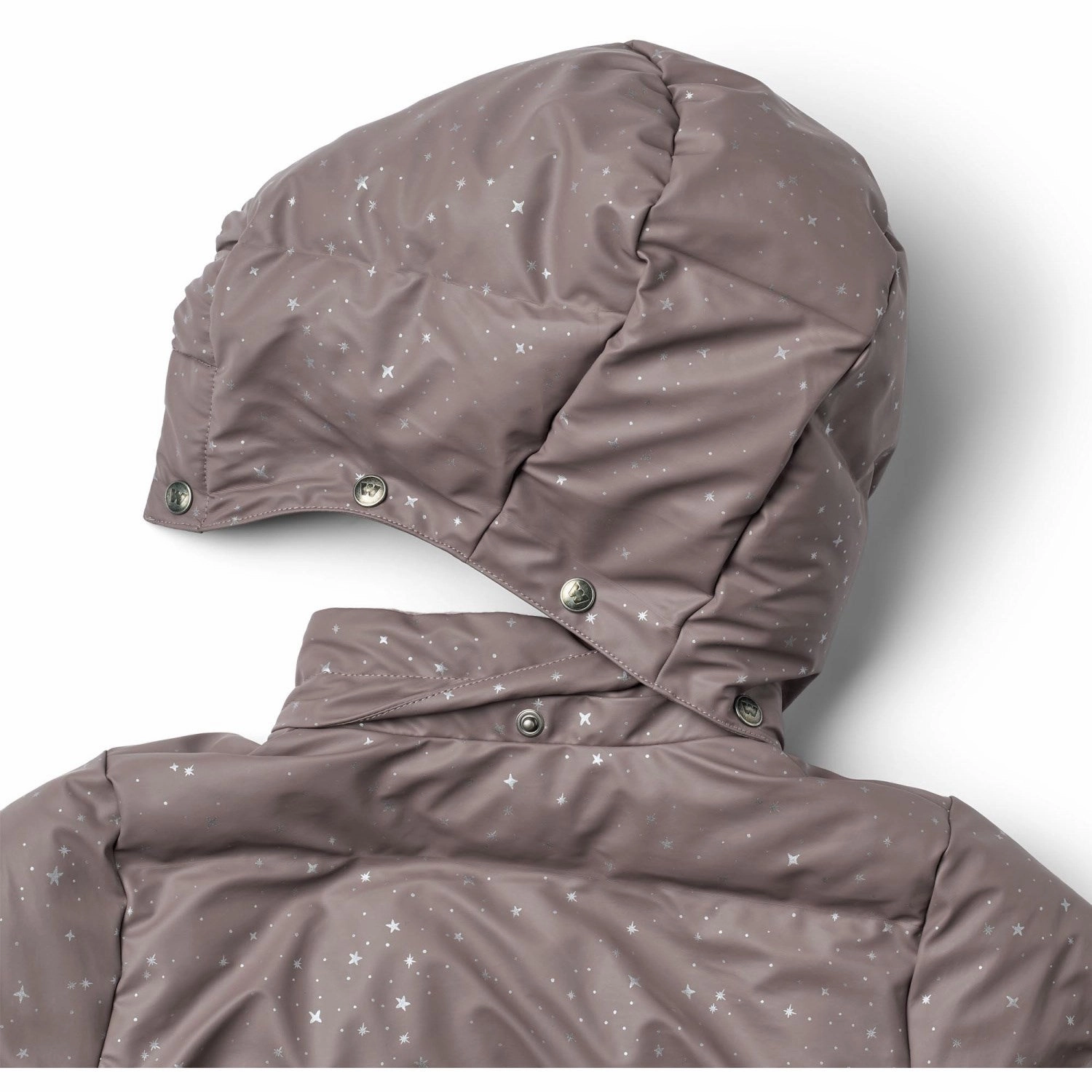 Wheat Purple Stone Stars PU Puffer Jacket Coast Chill Proof Style