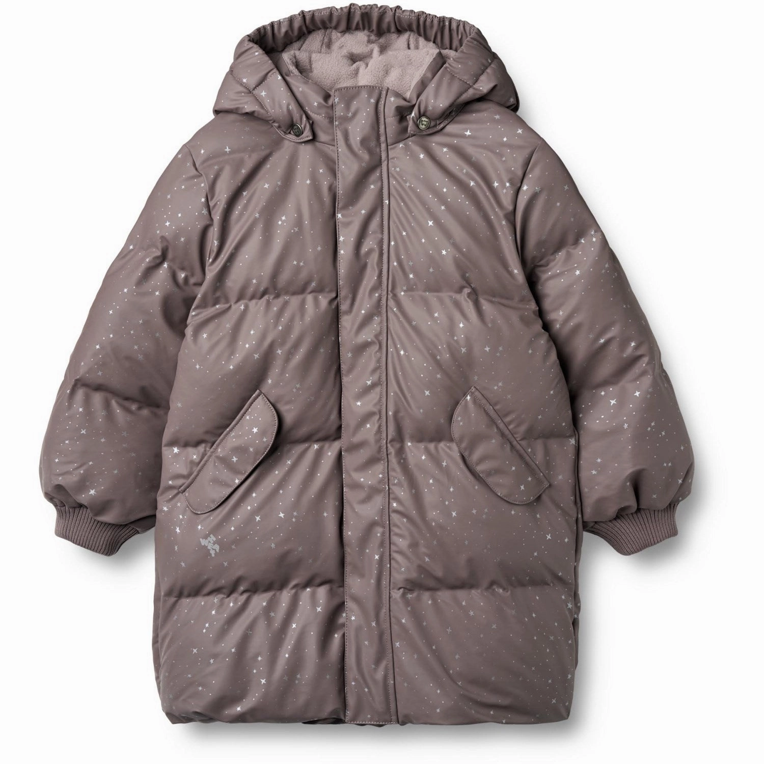 Streetwear vibe Wheat Purple Stone Stars PU Puffer Jacket Coast