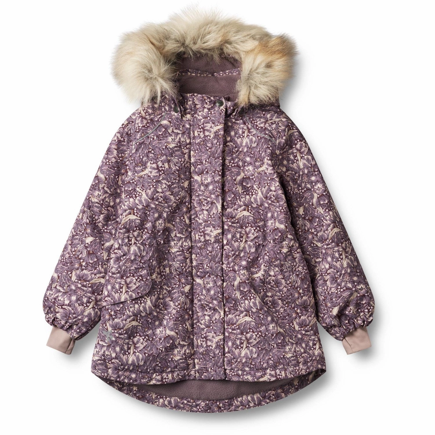 Two Way Zipper Ventilated Panels Wheat Purple Tulips Jacket Mathilde Tech