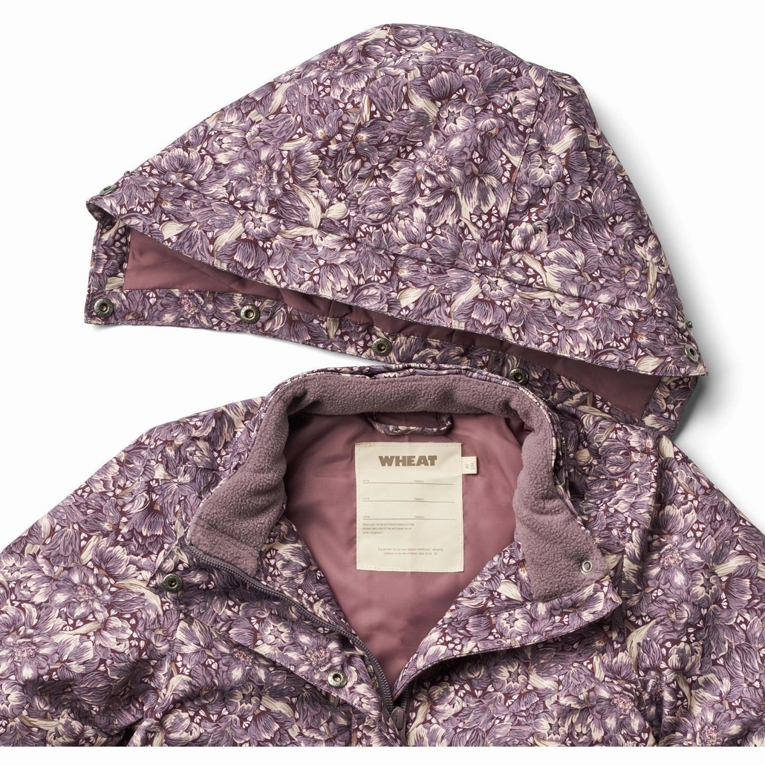 Wheat Purple Tulips Jacket Tove Tech Water Resistant