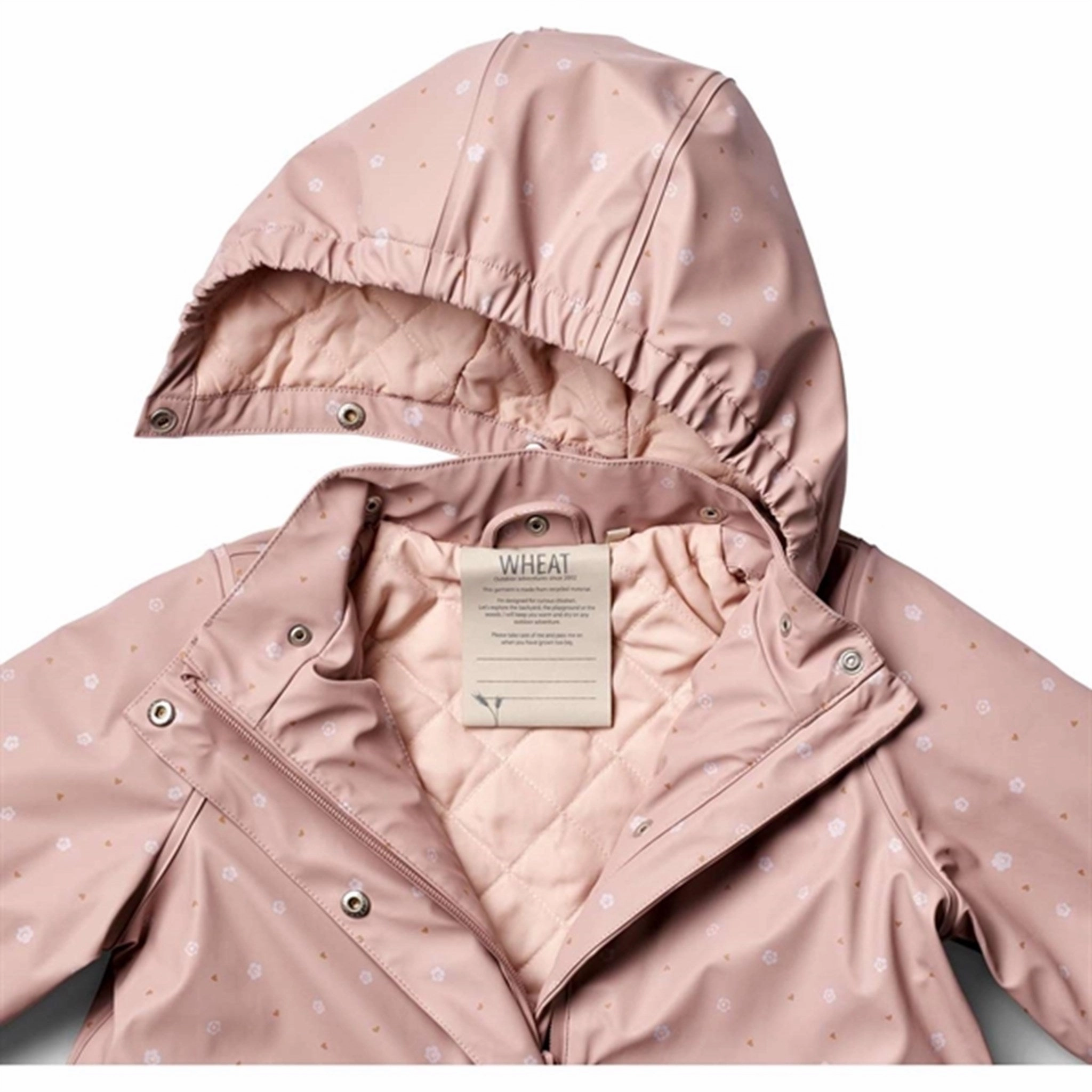 Wheat Rain Jacket Rika Thermo Powder Rose Flowers City Ready Anti Pilling Texture