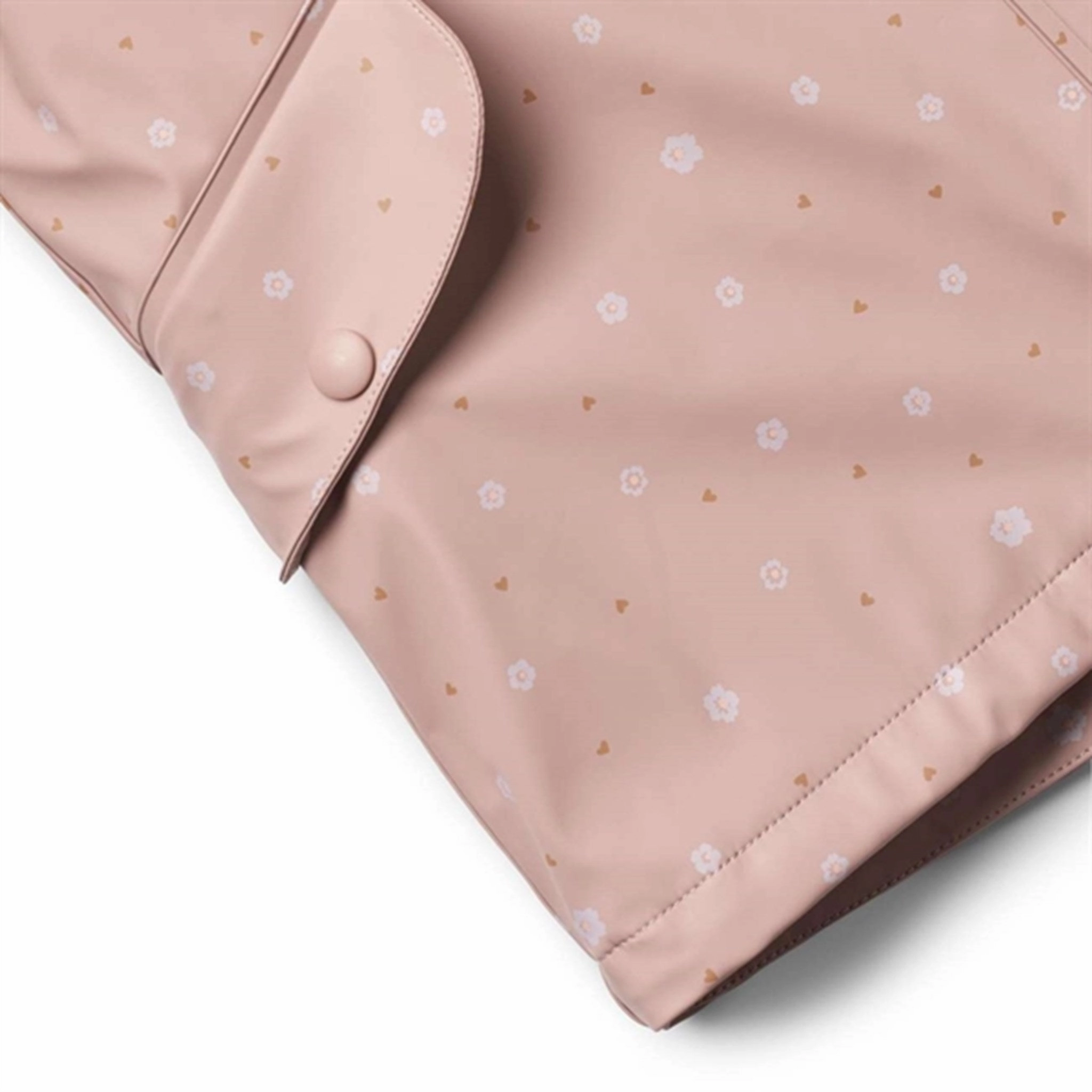 Detachable Lining Wheat Rain Jacket Rika Thermo Powder Rose Flowers