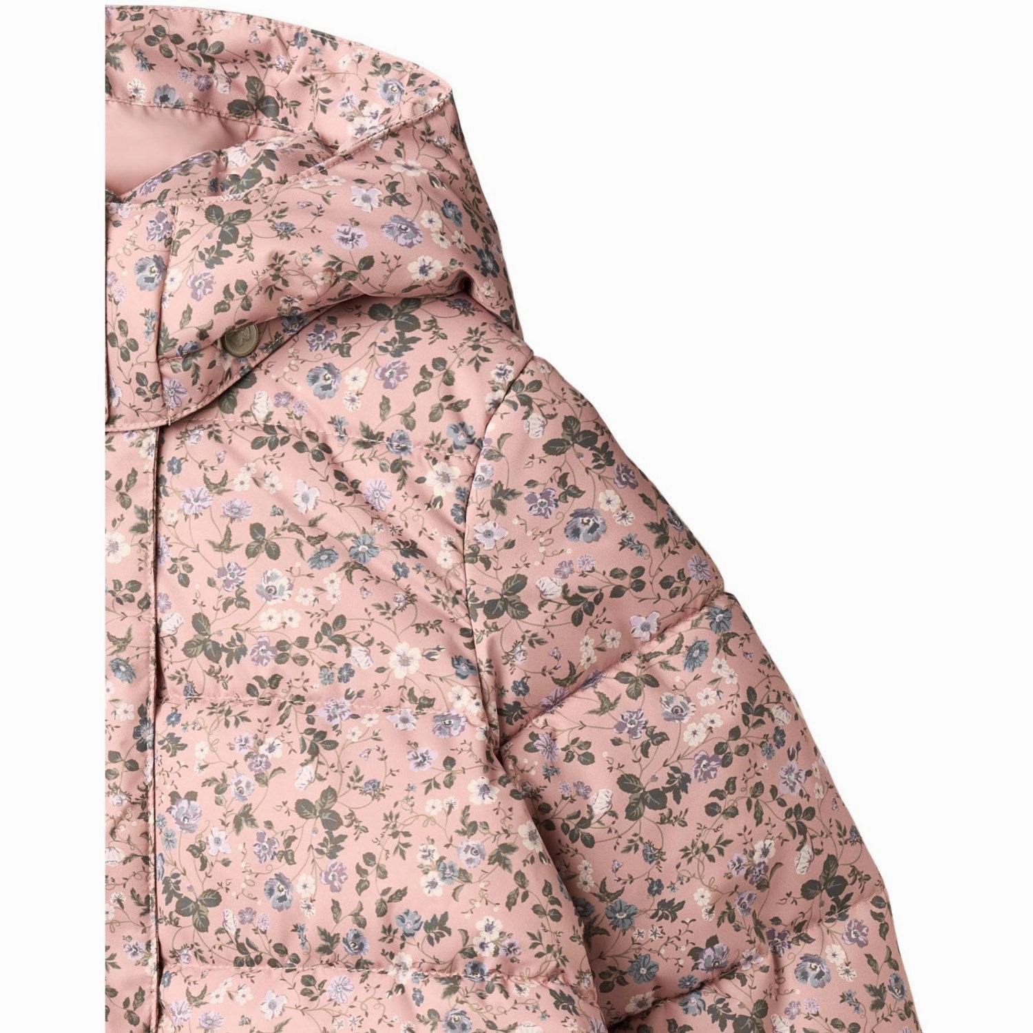 Ergonomic Fit NoiseFreeMaterial Wheat Rose Powder Flowers Puffer Coat Yrsa