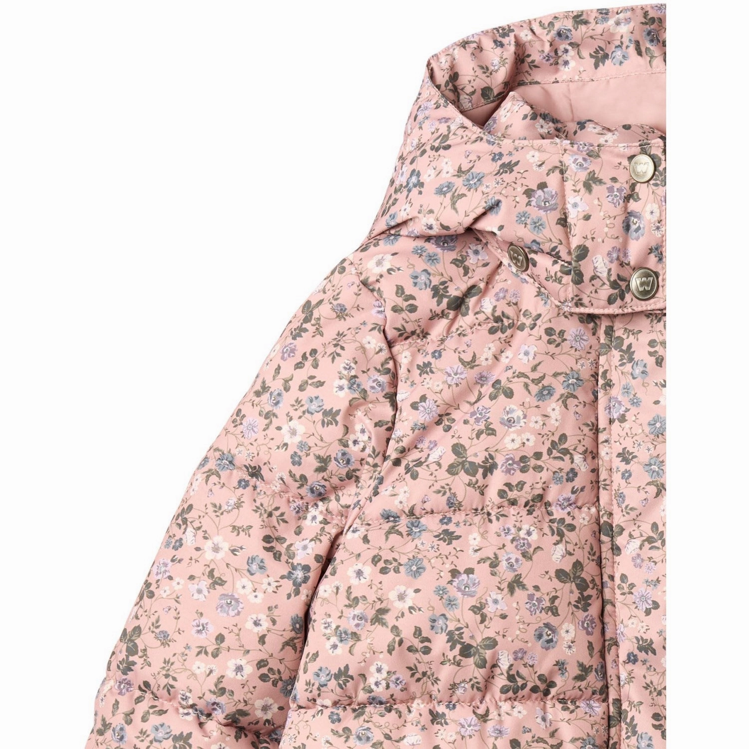 Wheat Rose Powder Flowers Puffer Coat Yrsa Quick Release Buckle Style Staple