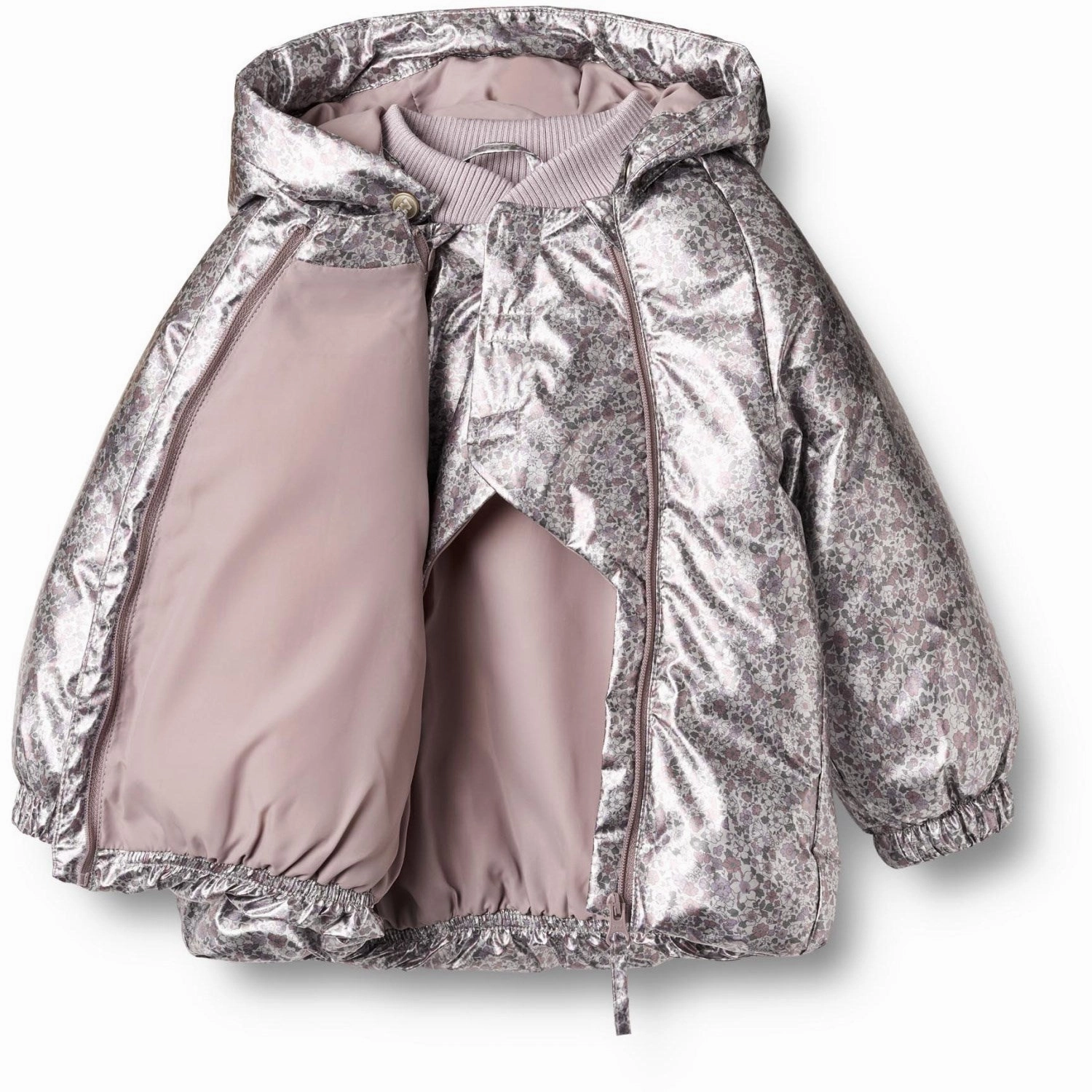Wheat Silver Flower Meadow Puffer Jacket Morgen Transitional Weather Piece