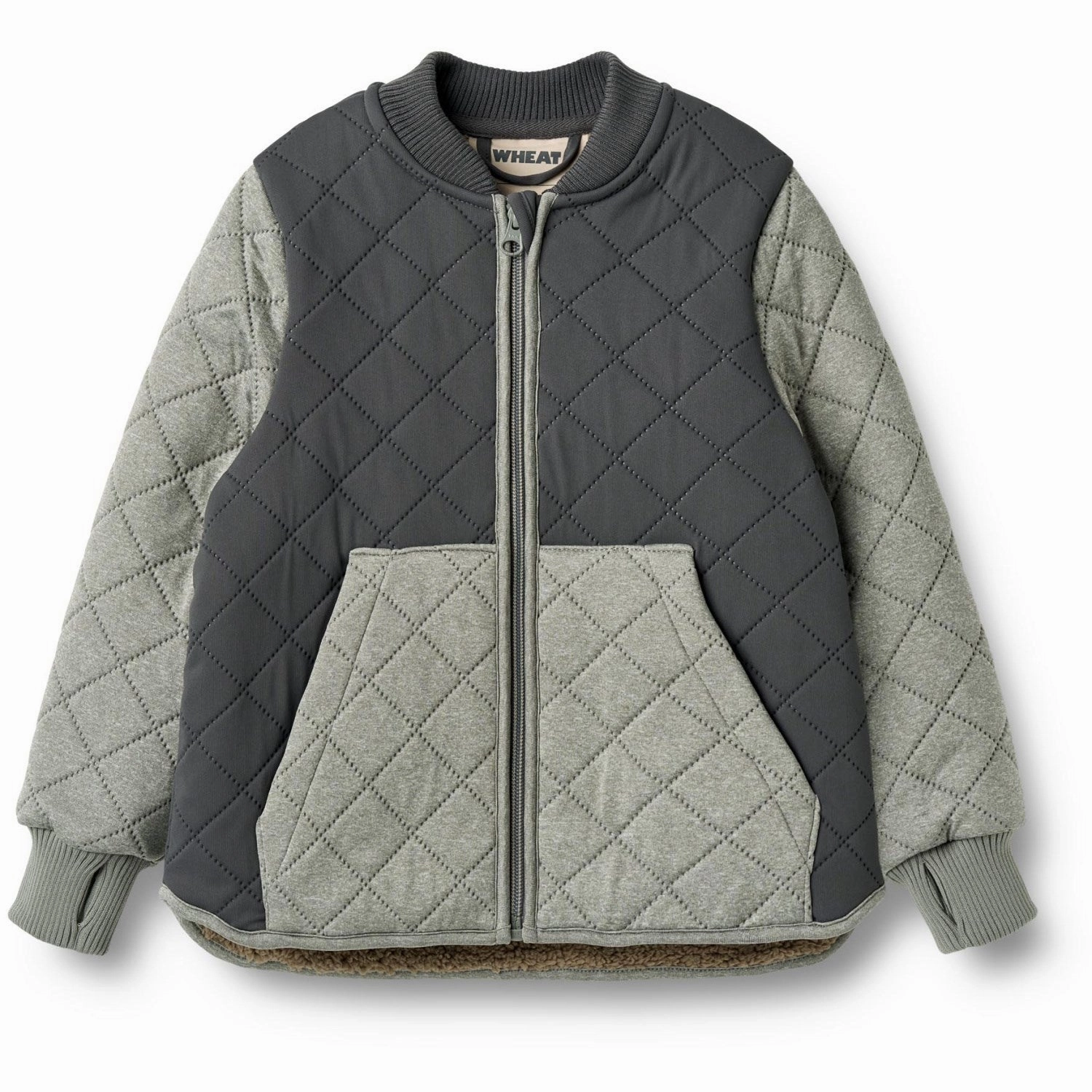 Wheat Thunder Melange Thermo Jacket Wulf Classic Urban Wear Contrast Stitch