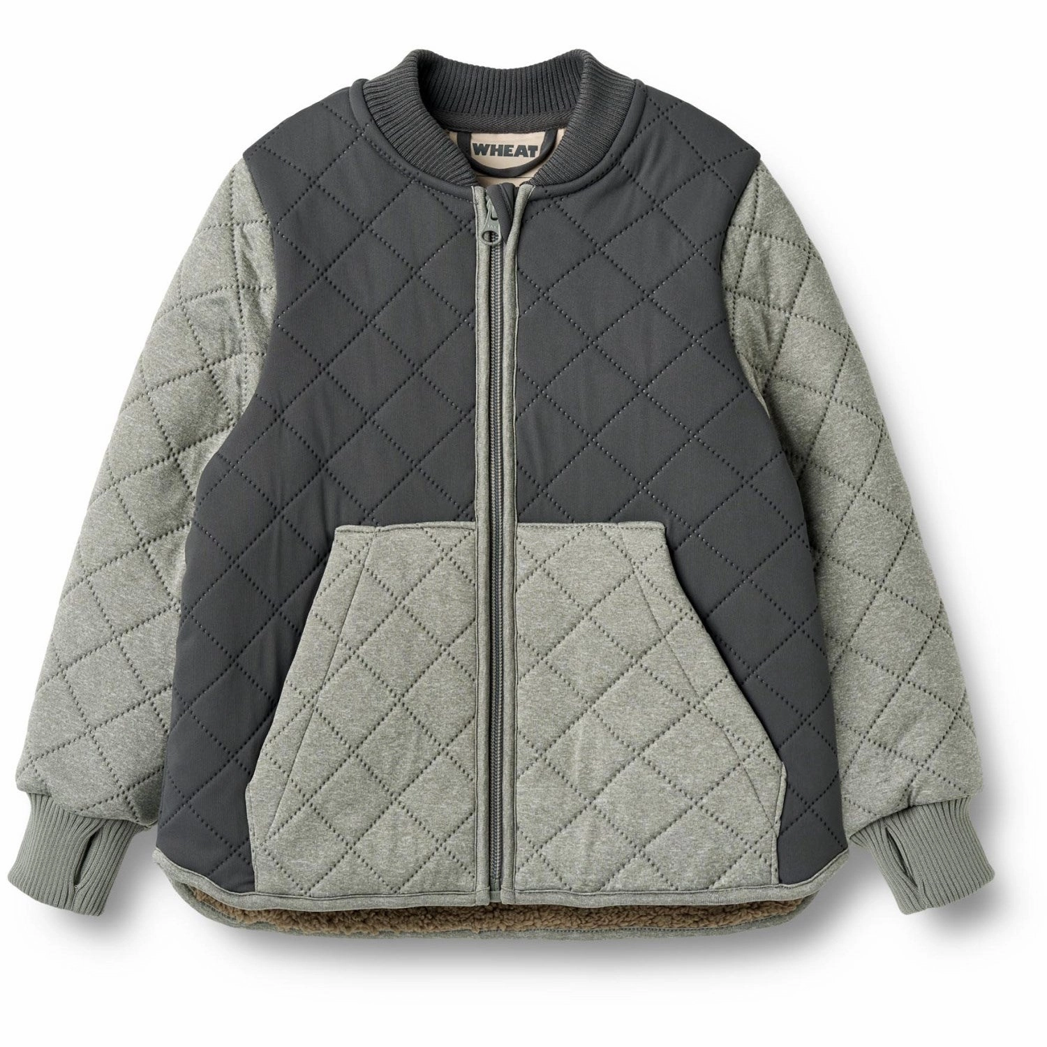 Vegan Leather Accents Flexible Waistband Wheat Thunder Melange Thermo Jacket Wulf