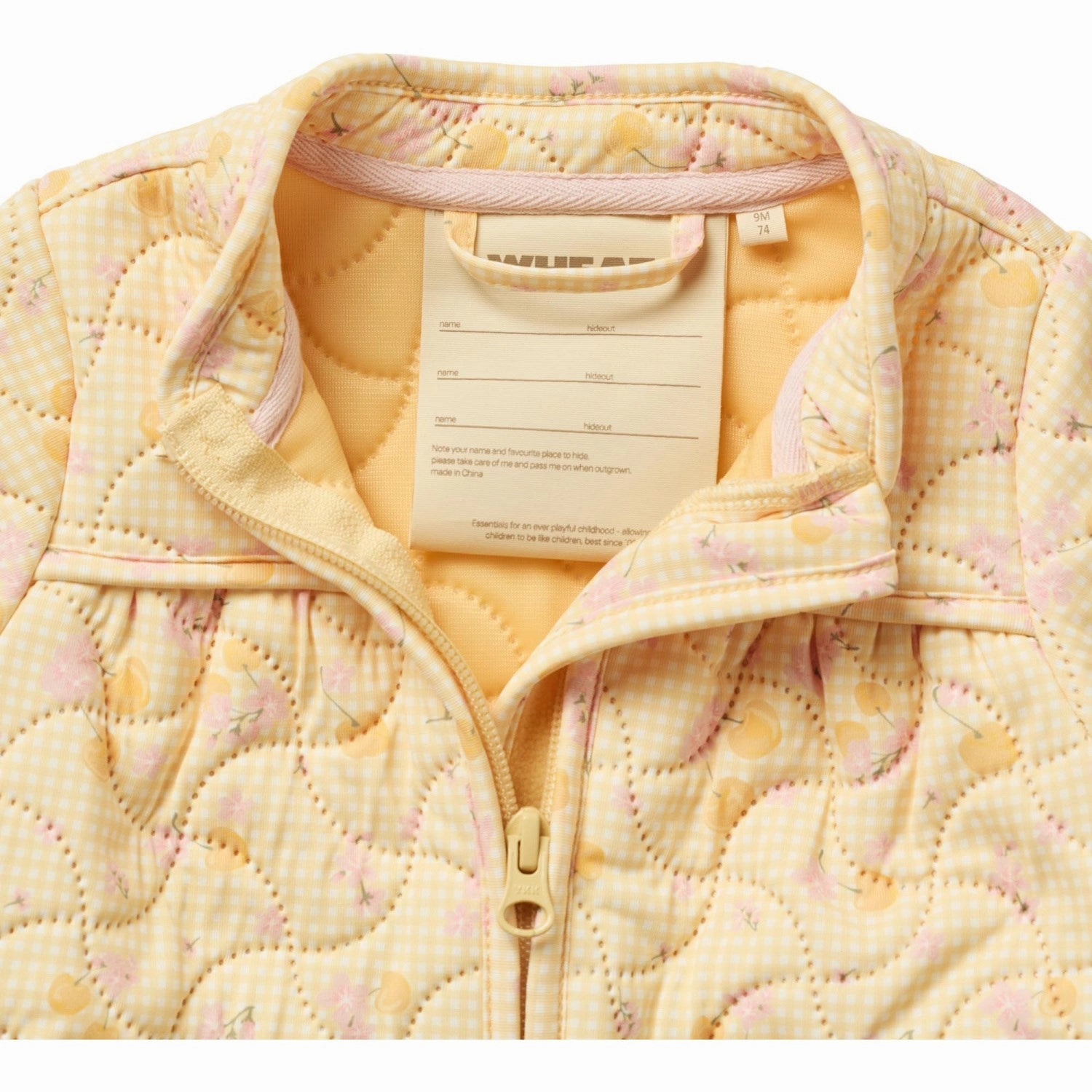 Warm Lining Wheat Yellow Cherries Thermo Jacket Tilde